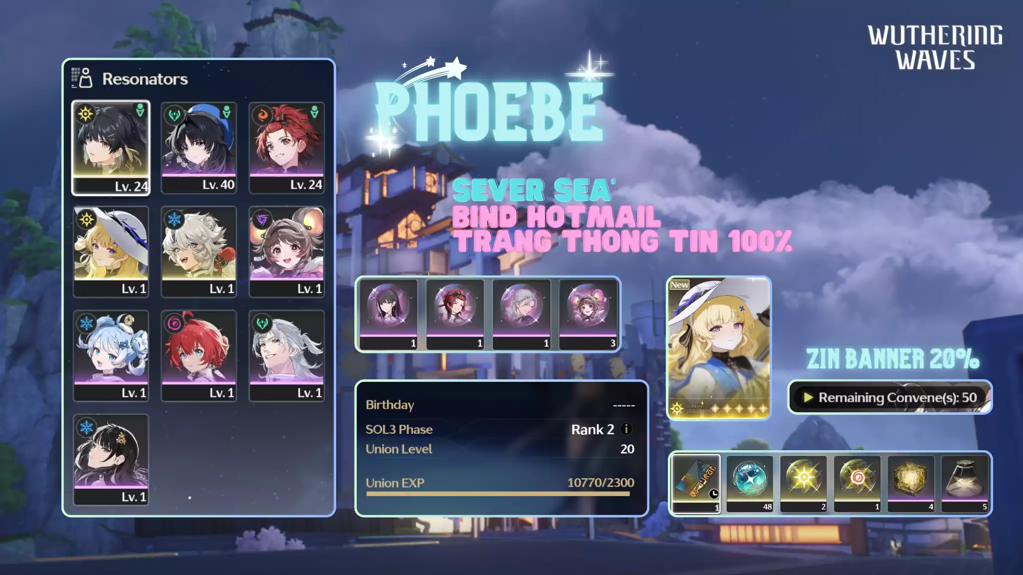 [Sea] Phoebe + Vé chọn 5 sao