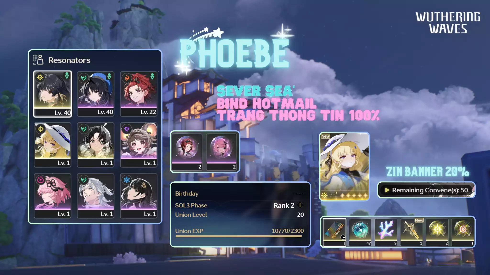 [Sea] Phoebe + Vé chọn 5 sao