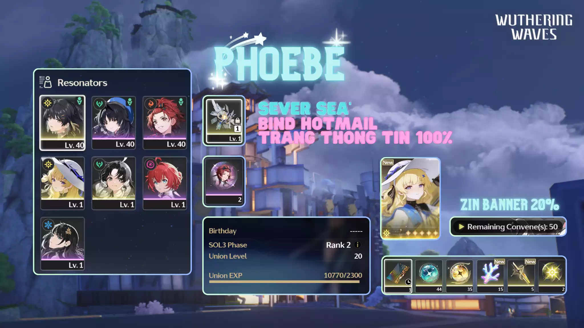 [Sea] Phoebe Trấn + Vé chọn 5 sao