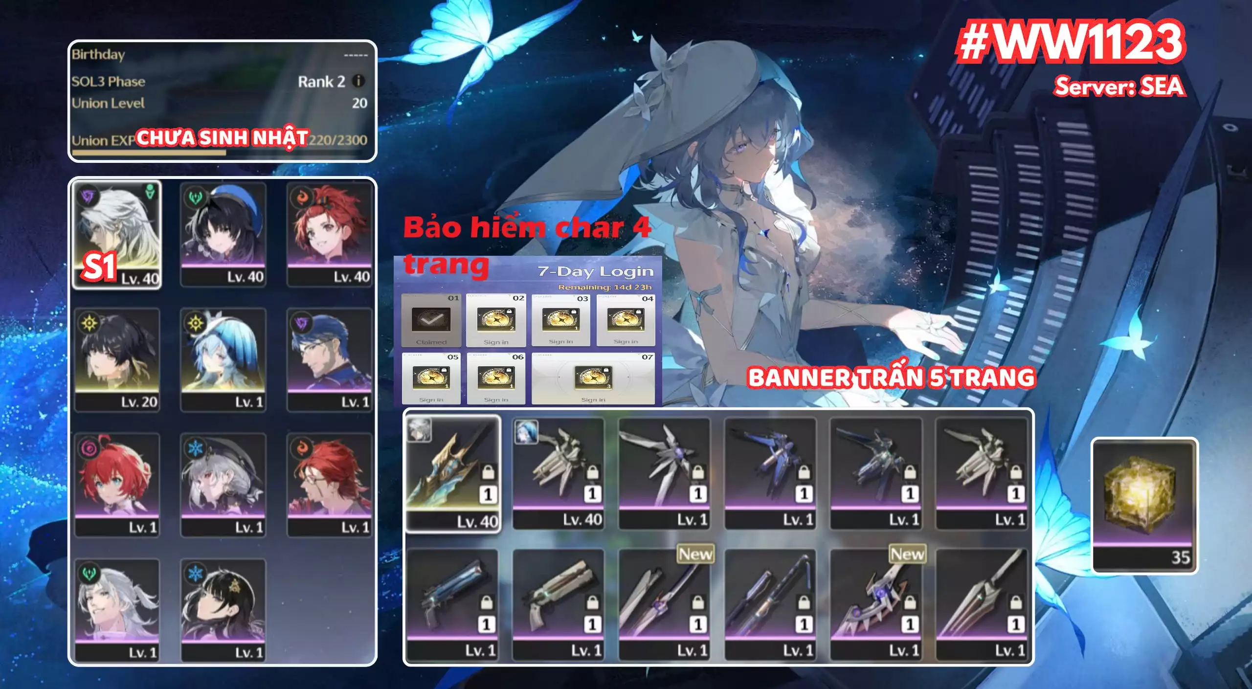 [ ACC VIP ] WW1123 Sho + Cal R1A1 + Bảo HIẻm