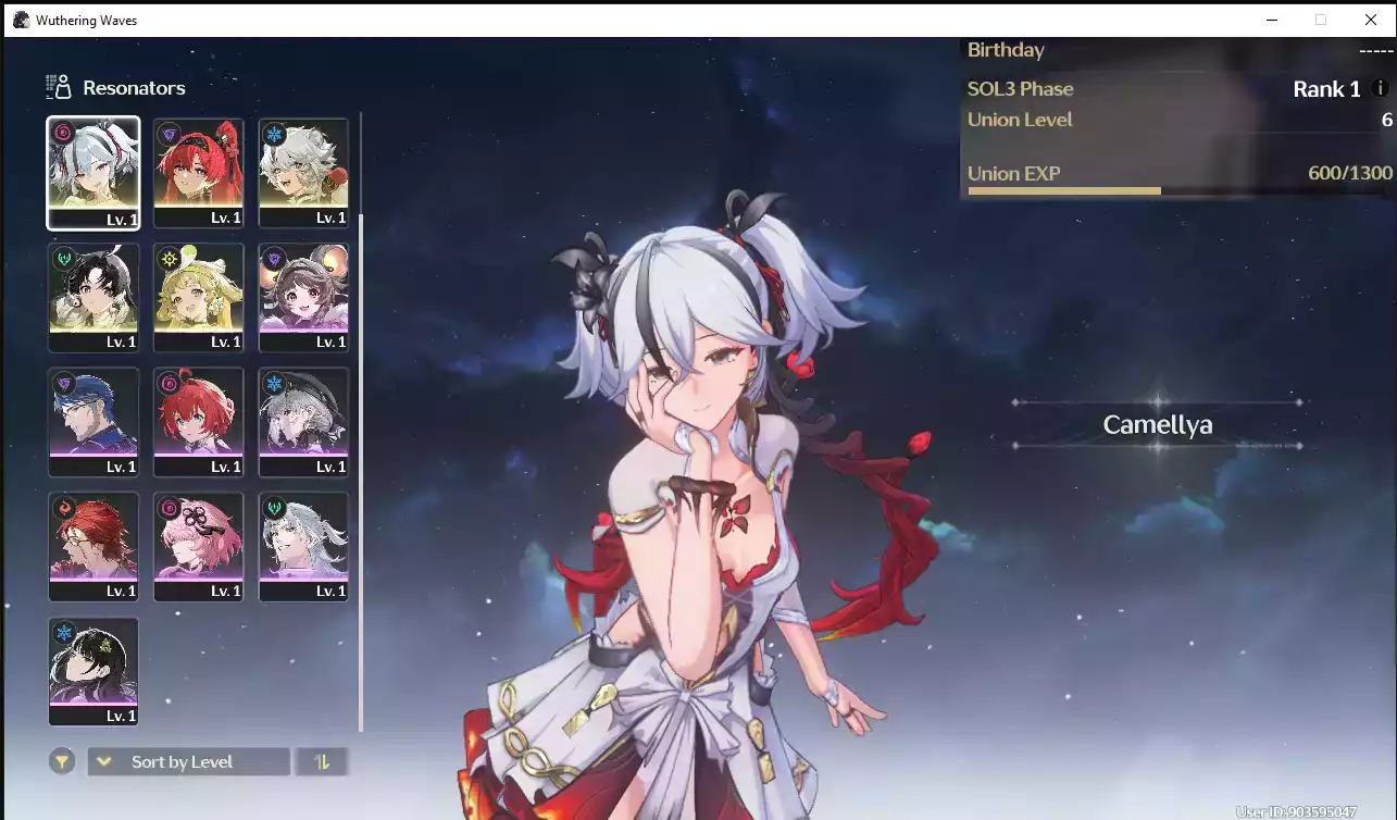(SEA) UL8 Camellya + Yinlin + Verina(Acc cổ map 1%, Zin nhiệm vụ)