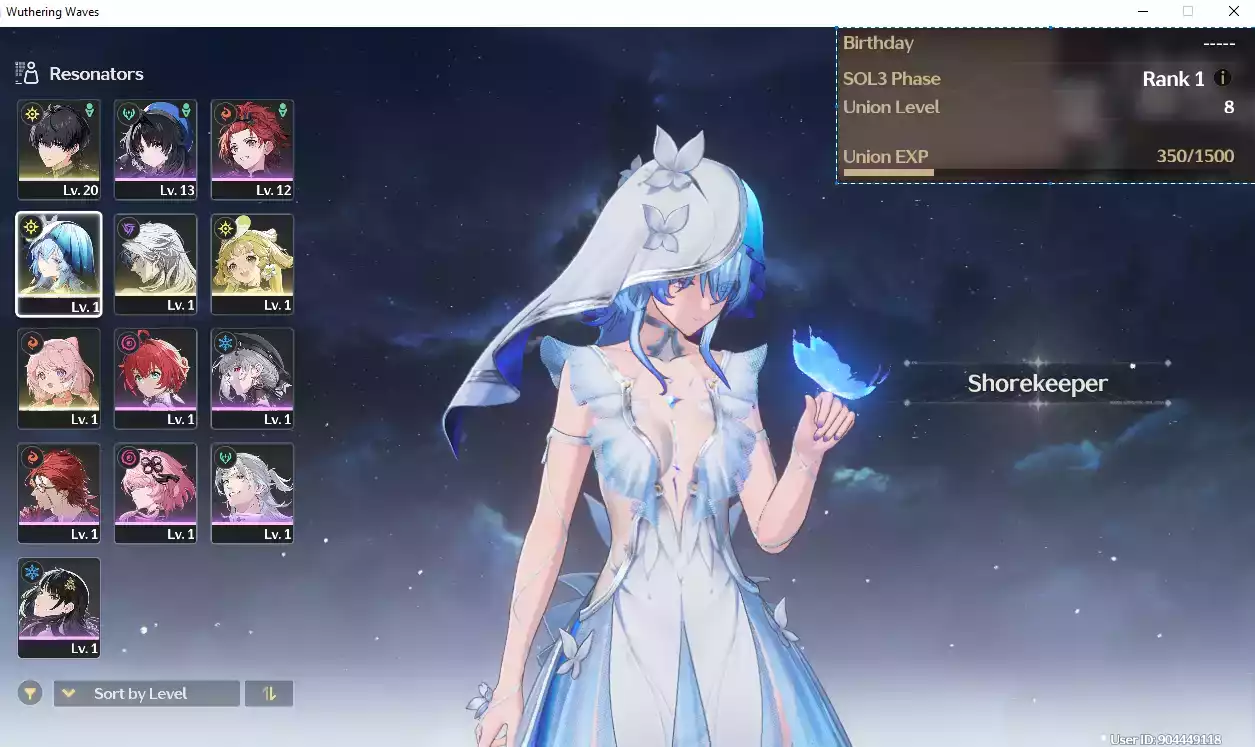 (SEA) UL8 Shorekeeper + Verina + Encore(Zin Map Zin Nhiệm Vụ)