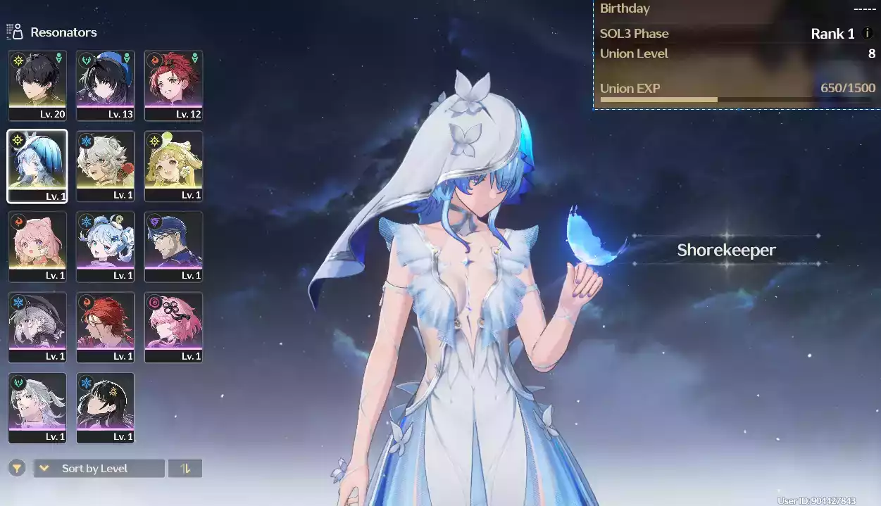 (SEA) UL8 Shorekeeper + Verina + Encore(Zin Map Zin Nhiệm Vụ)