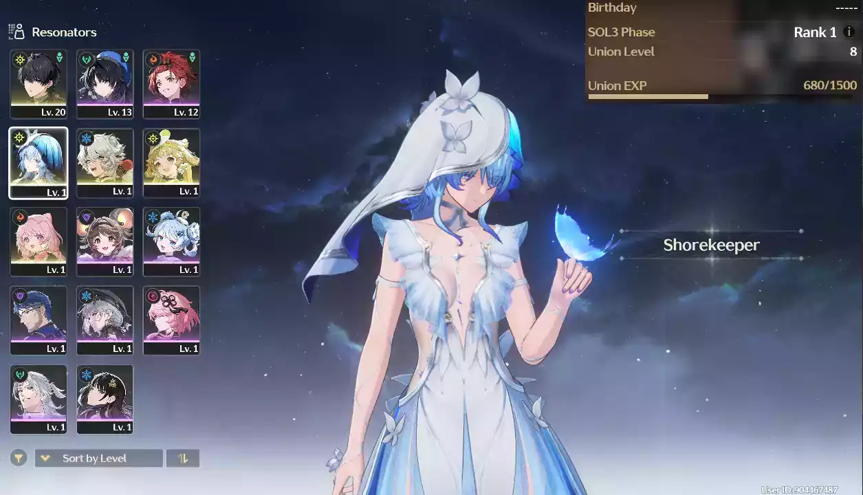(SEA) UL8 Shorekeeper + Verina + Encore(Zin Map Zin Nhiệm Vụ)