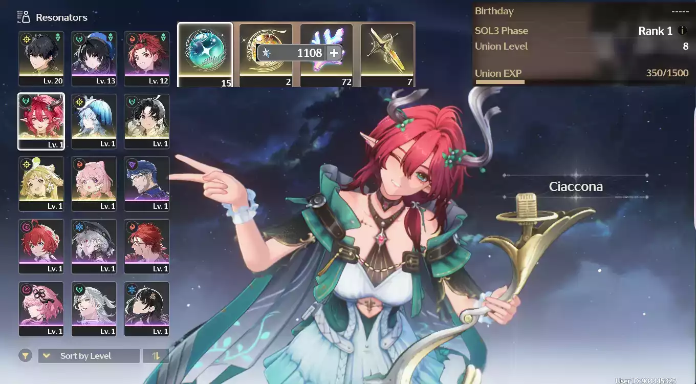 (SEA) UL8 Shorekeeper + Ciaccona + Verina + Encore(zin map zin nhiệm vụ)
