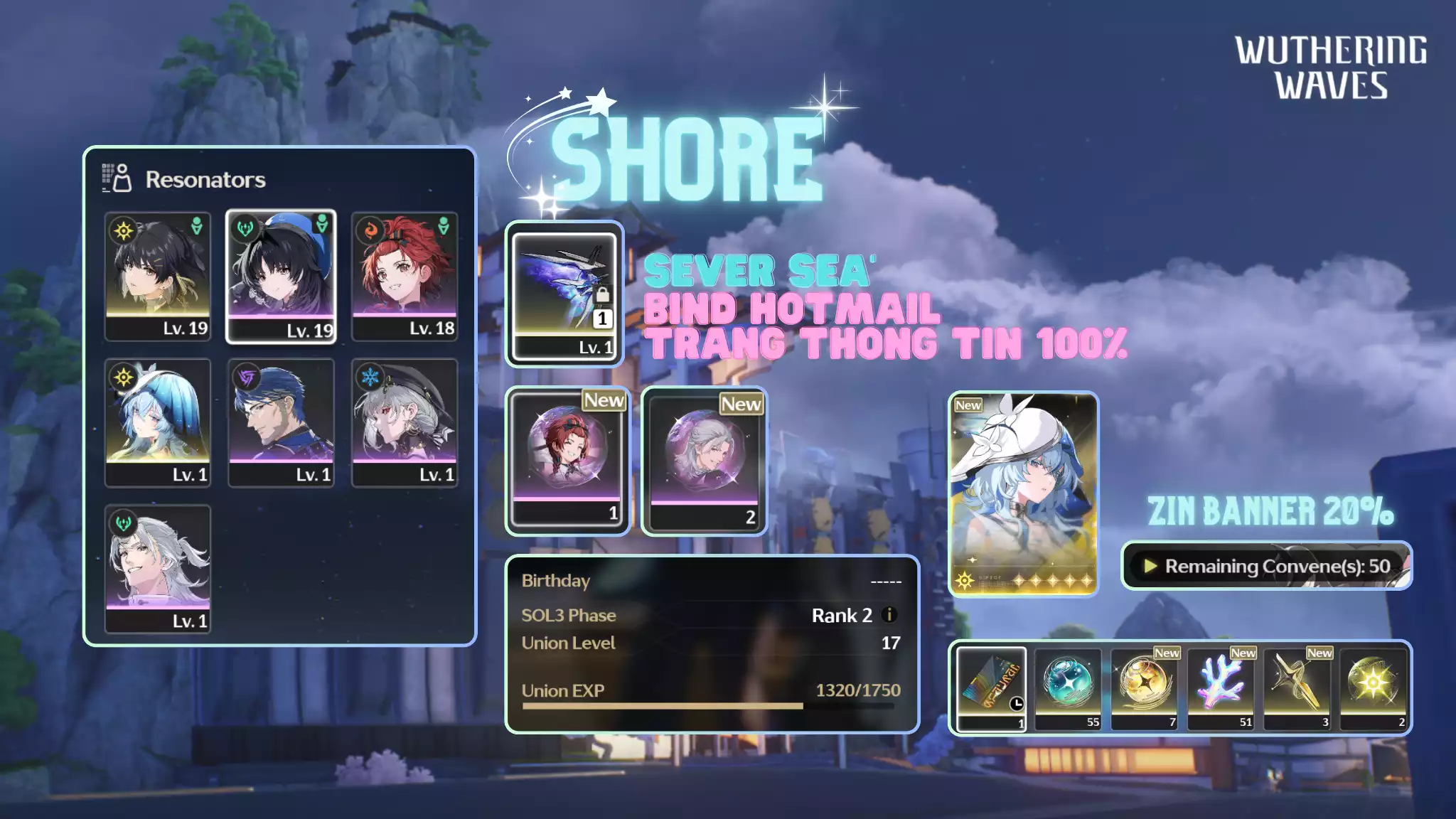 [Sea][UL17] Shorekeeper Trấn