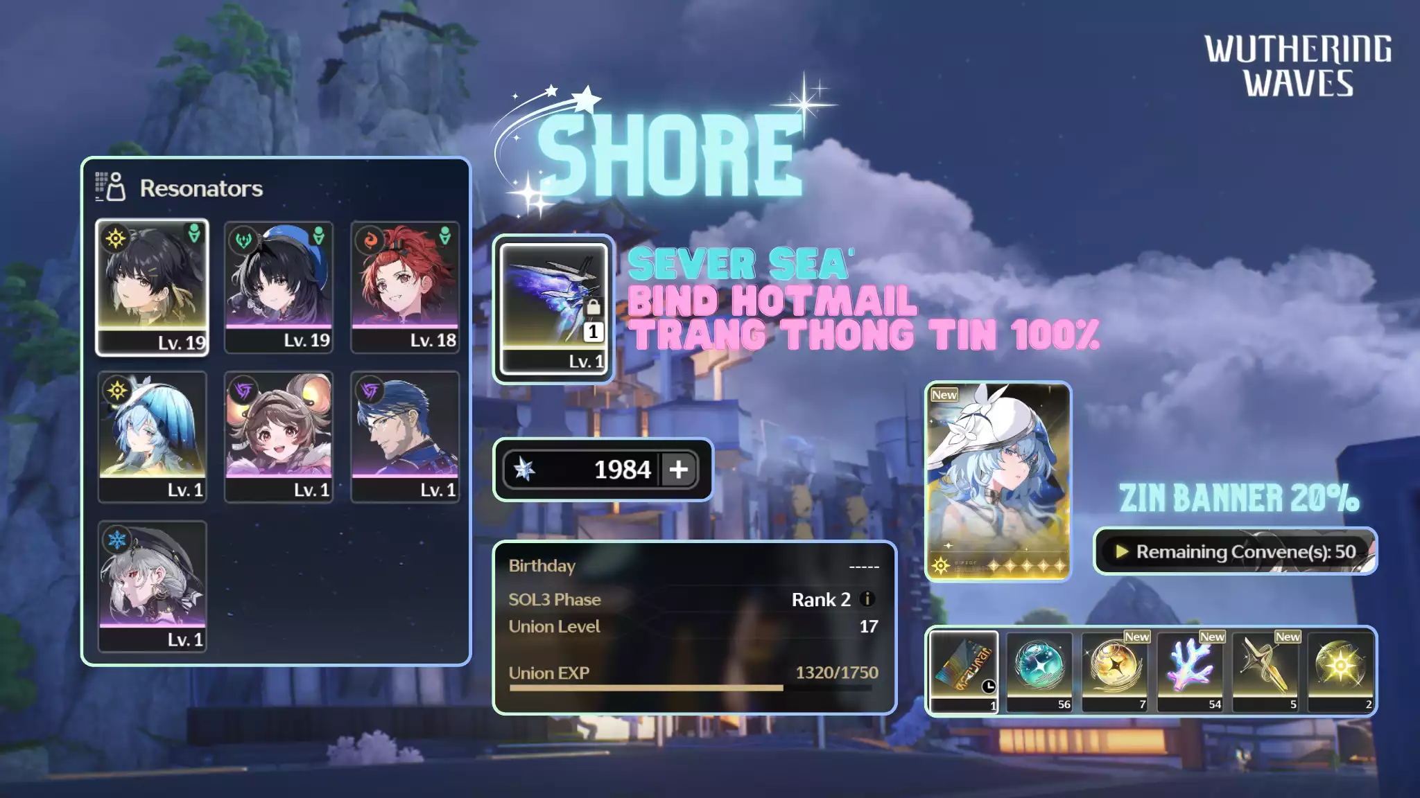 [Sea][UL17] Shorekeeper Trấn