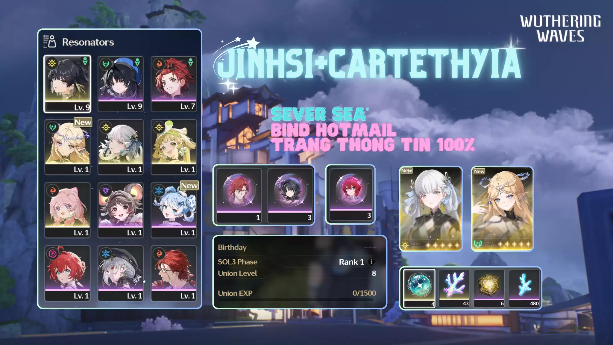 [Sea][UL8] Jinhsi + Cartethya