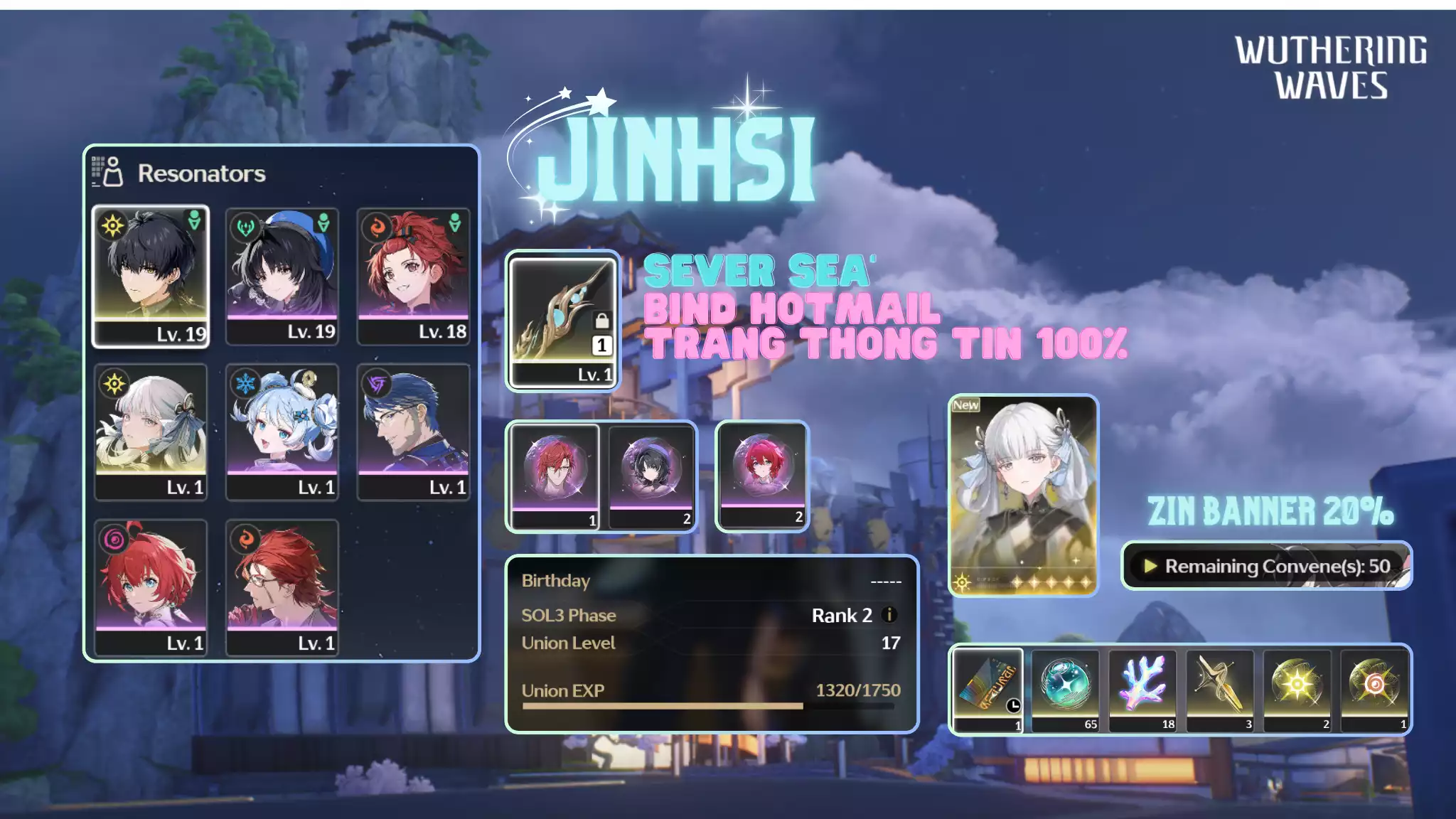 [Sea][UL17] Jinhsi Trấn
