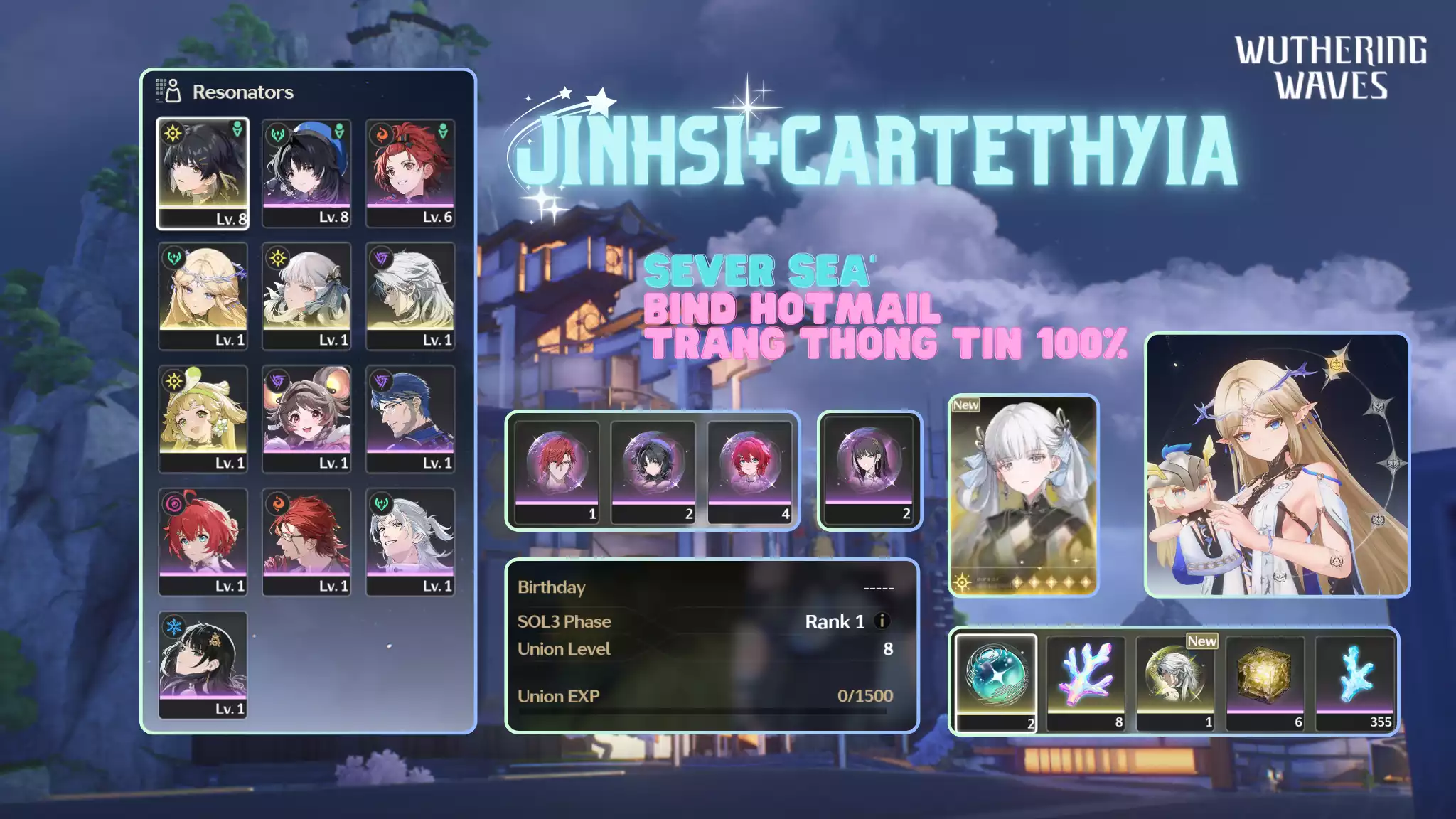 [Sea][UL8] Cartethya + Jinhsi