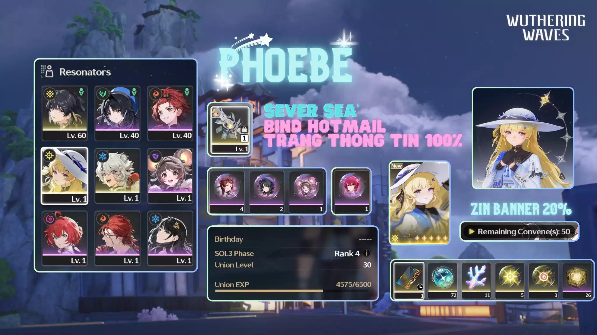 [Sea][UL17] Phoebe C1 Trấn