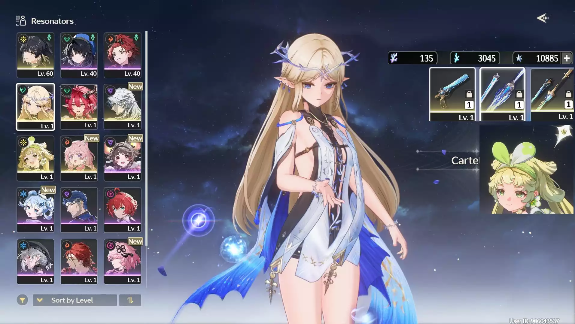 (sea) ul39: cartethyia +trấn +ciacona +súng +encore +calcharo +verina s1 +trấn main +10k ast