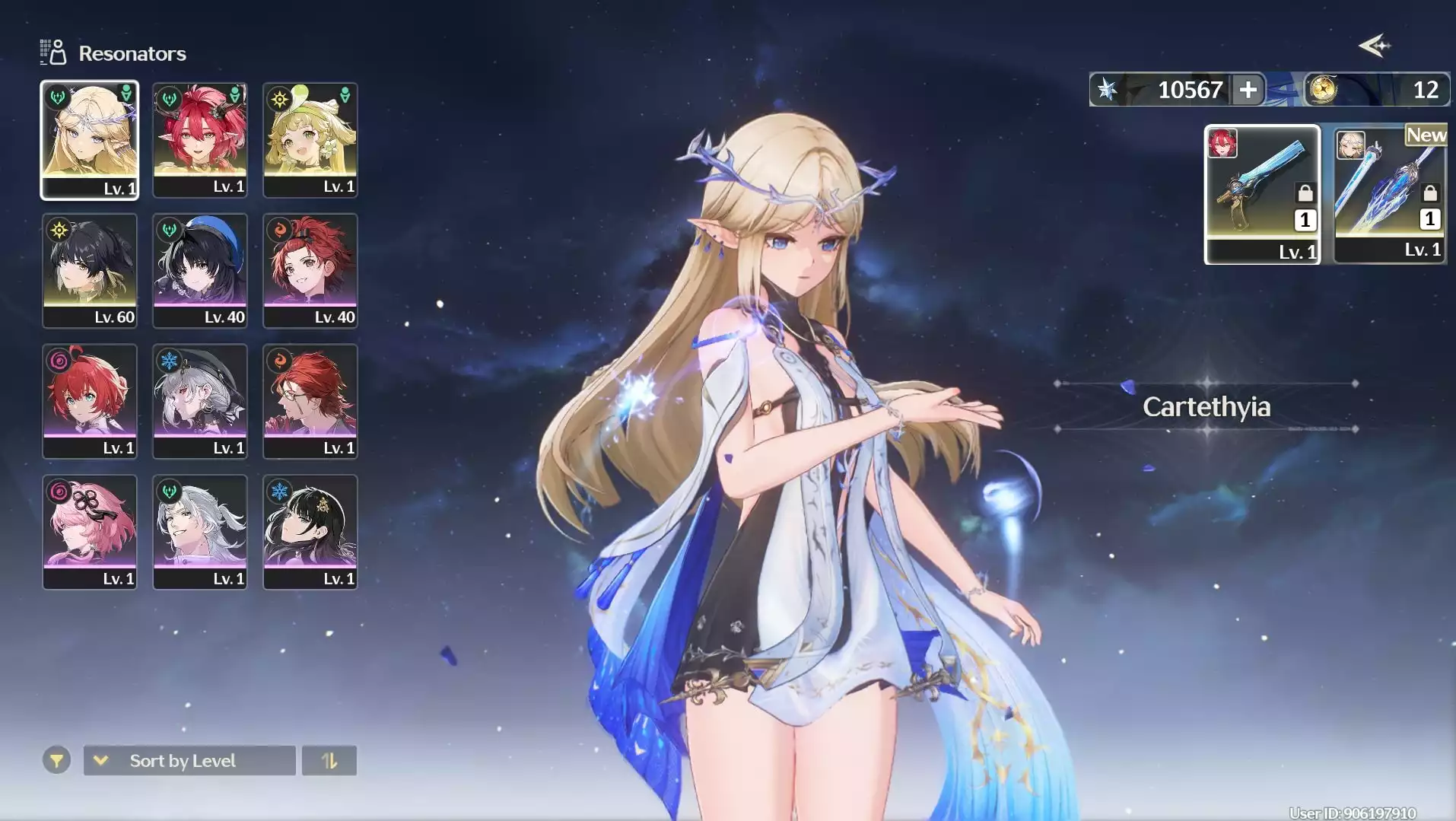 (sea) ul38: cartethyia +trấn +ciacona +súng +verina +10k ast + 12 roll limit