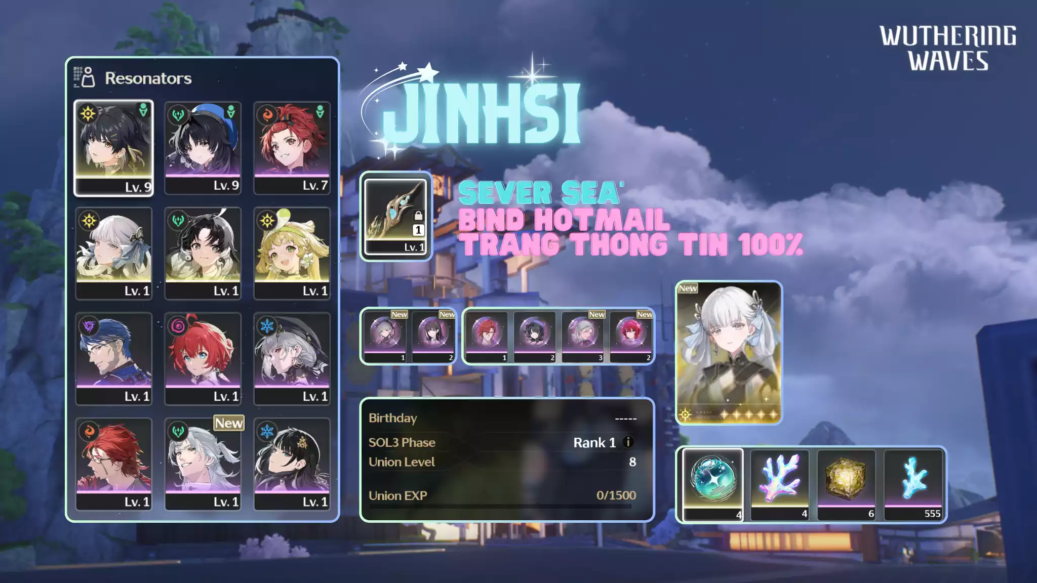 [Sea][UL8] Jinhsi Trấn