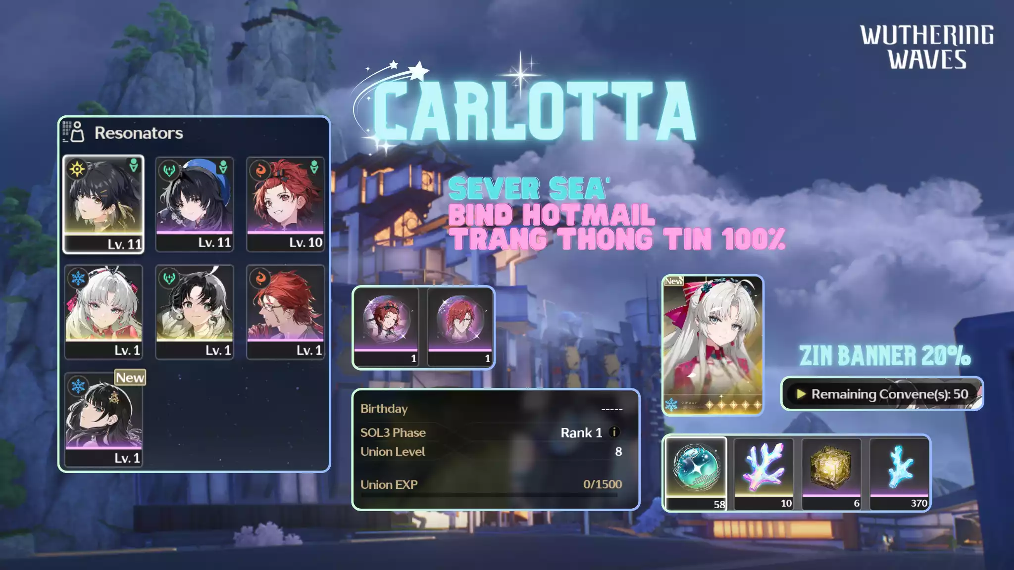 [Sea][UL8] Carlotta [đã lệch]