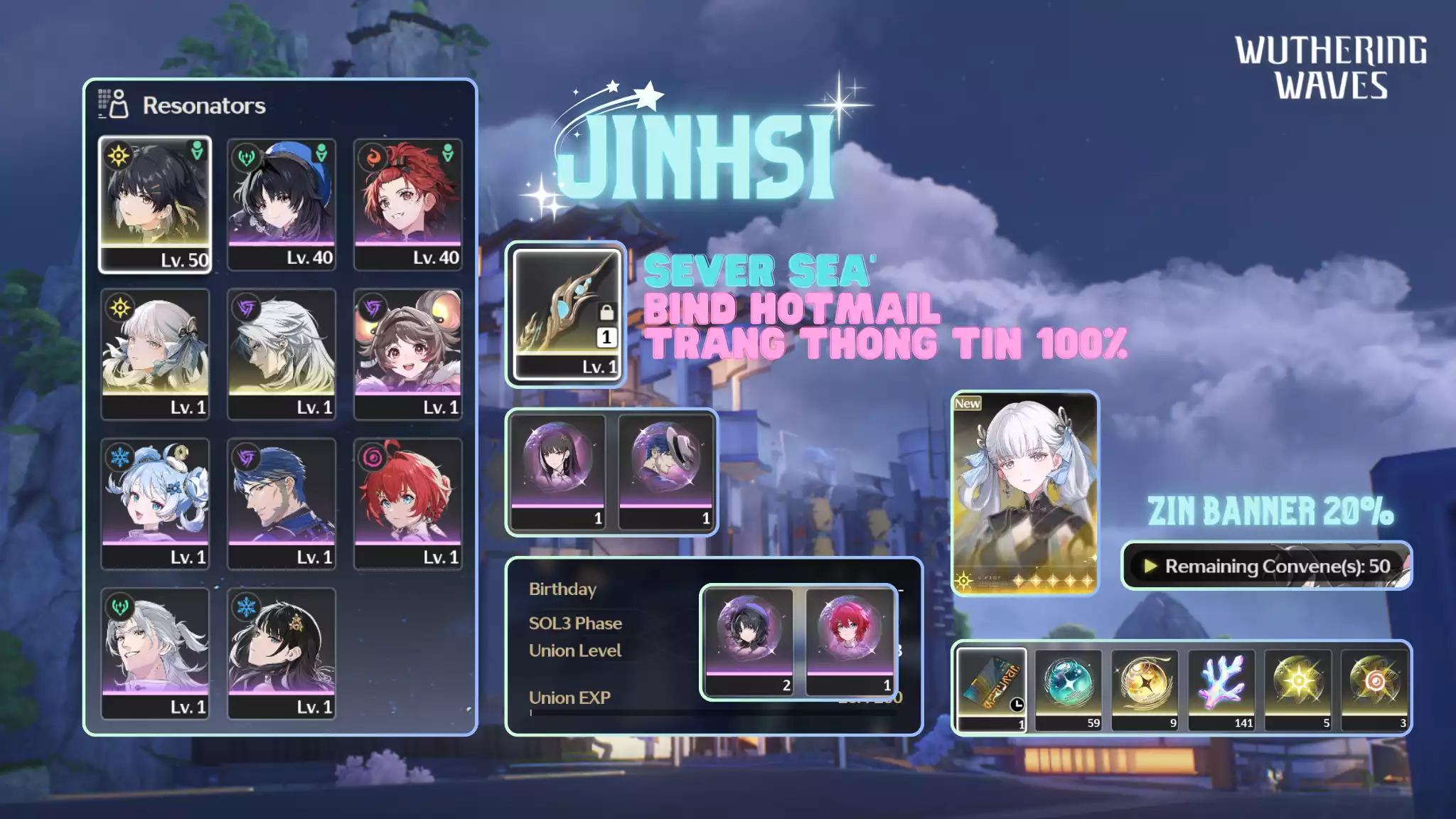[Sea][UL33] Jinhsi Trấn