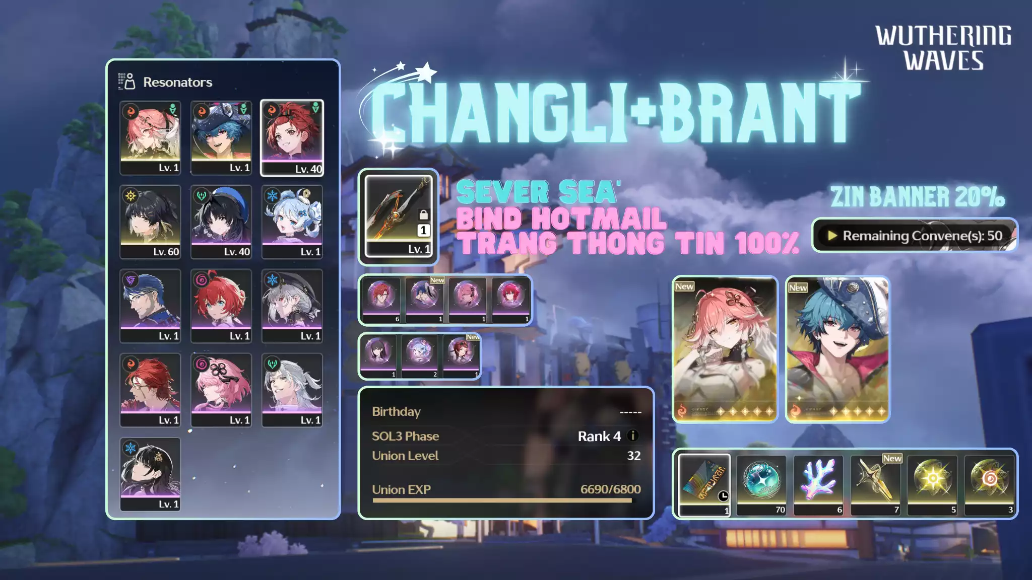 [Sea][UL33] Changli Trấn + Brant