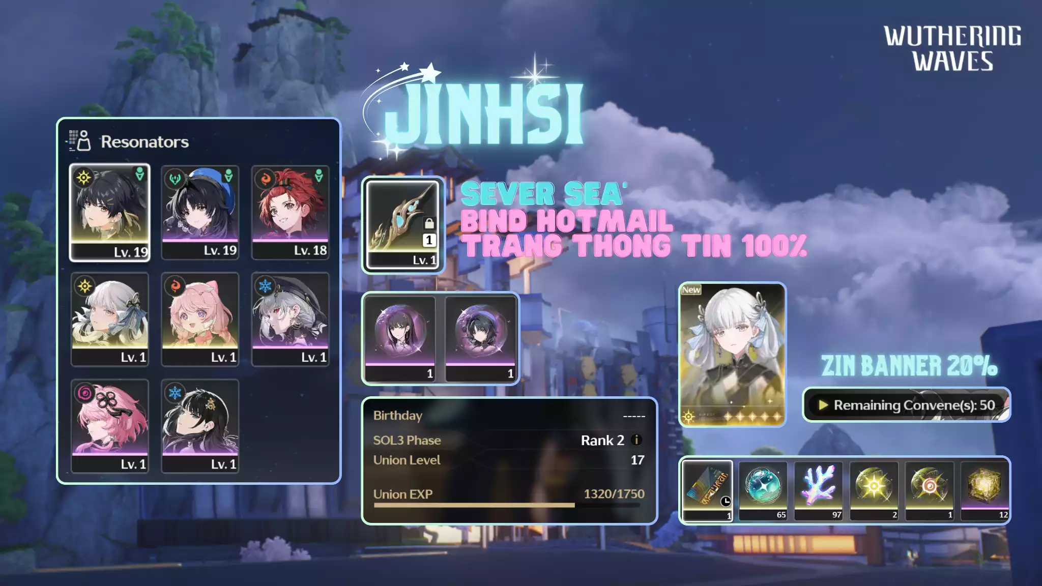 [Sea][UL17] Jinhsi Trấn
