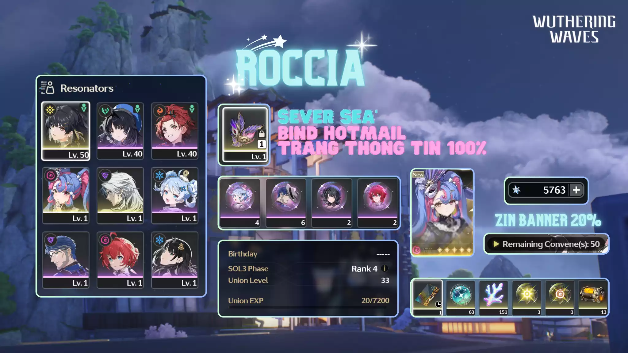 [Sea][UL33] Roccia Trấn + 6k Astrie
