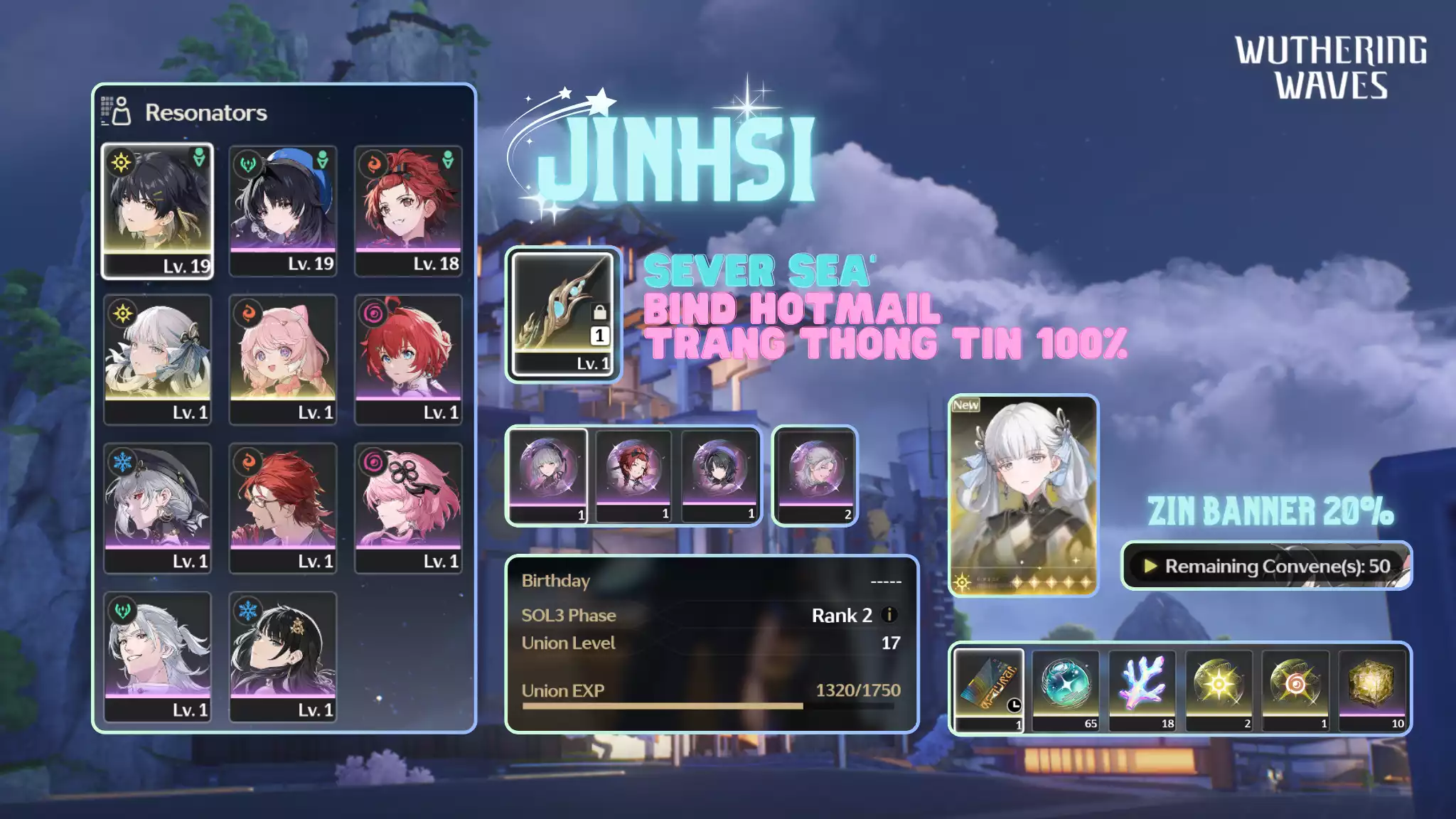 [Sea][UL17] Jinhsi Trấn