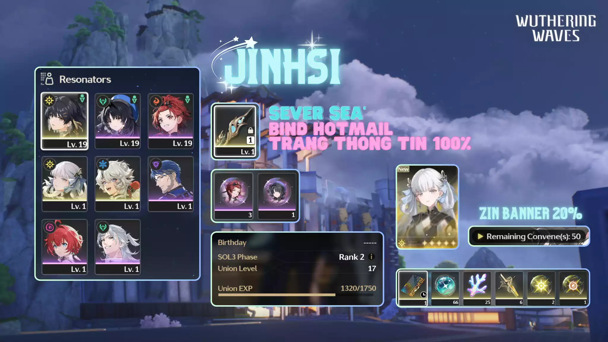 [Sea][UL17] Jinhsi Trấn