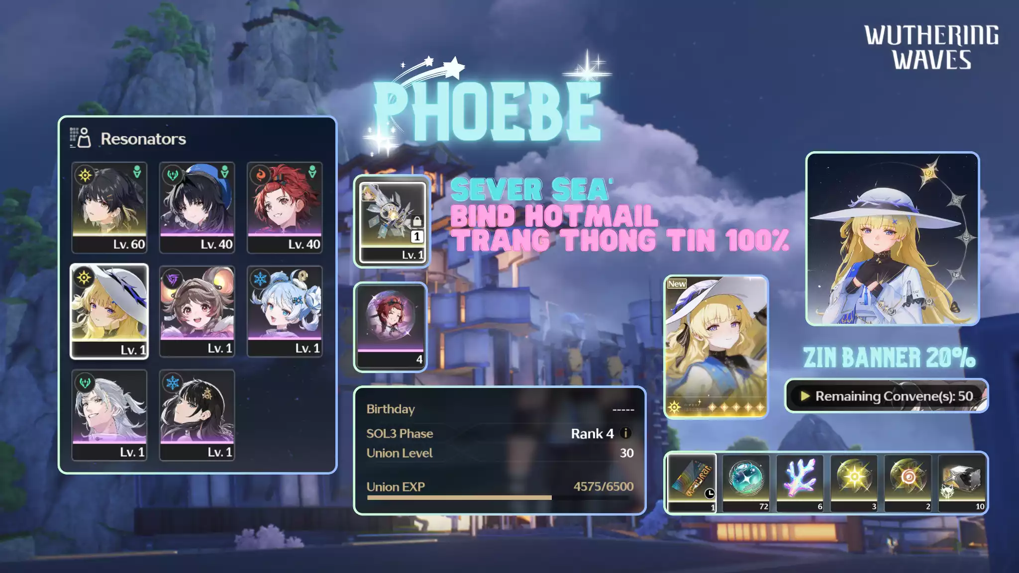 [Sea][UL17] Phoebe C1 Trấn
