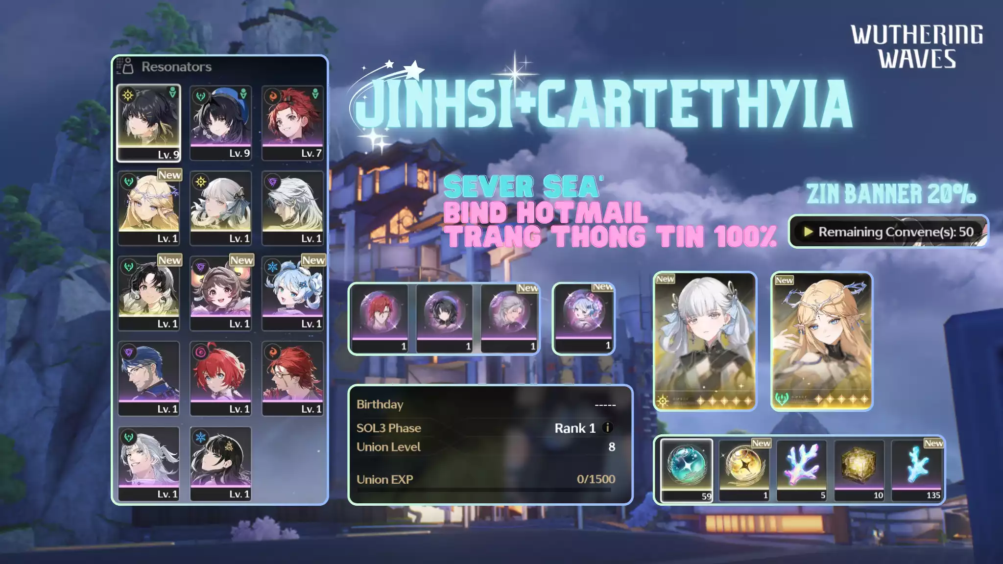 [Sea][UL8] Jinhsi + Cartethya