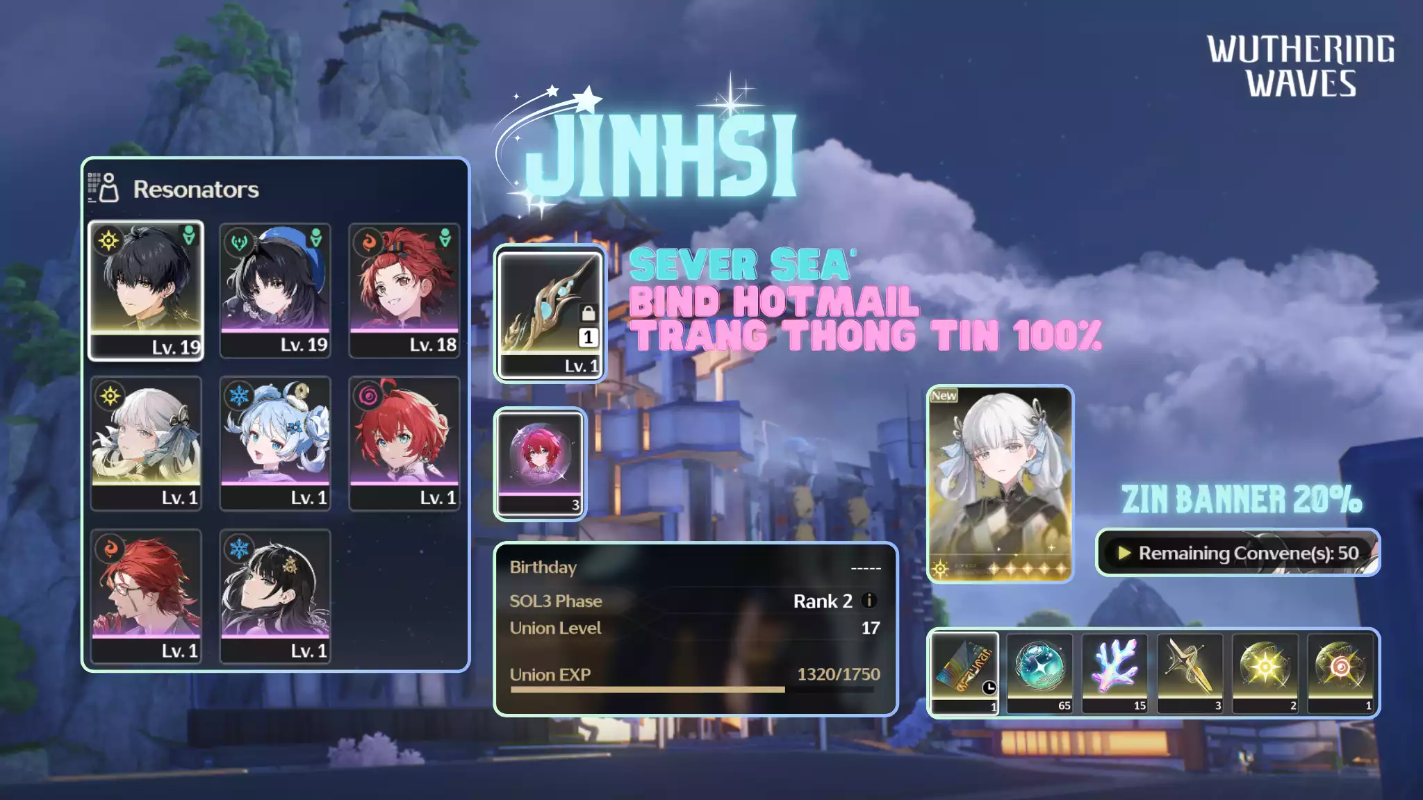 [Sea][UL17] Jinhsi Trấn