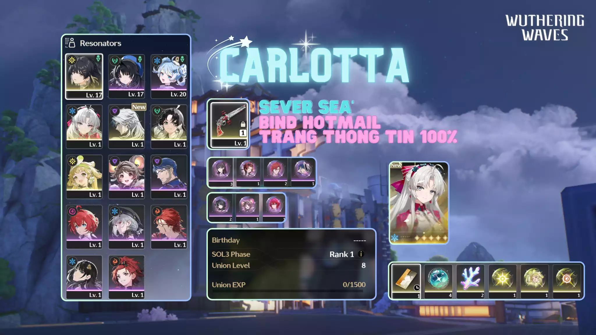 [Sea][UL8] Carlotta Trấn