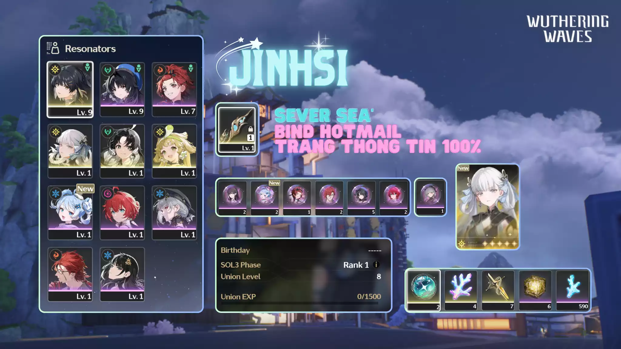 [Sea][UL8] Jinhsi Trấn