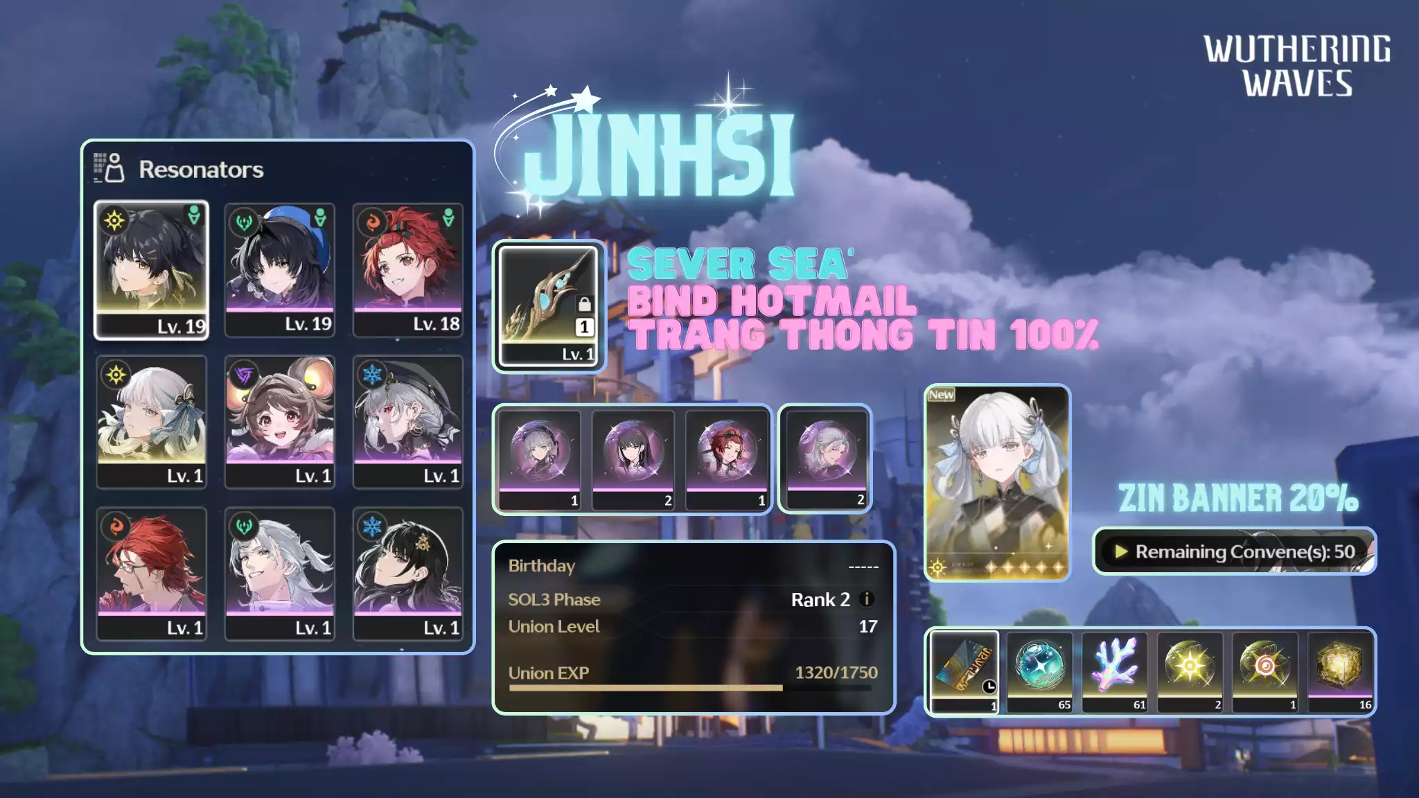 [Sea][UL17] Jinhsi Trấn