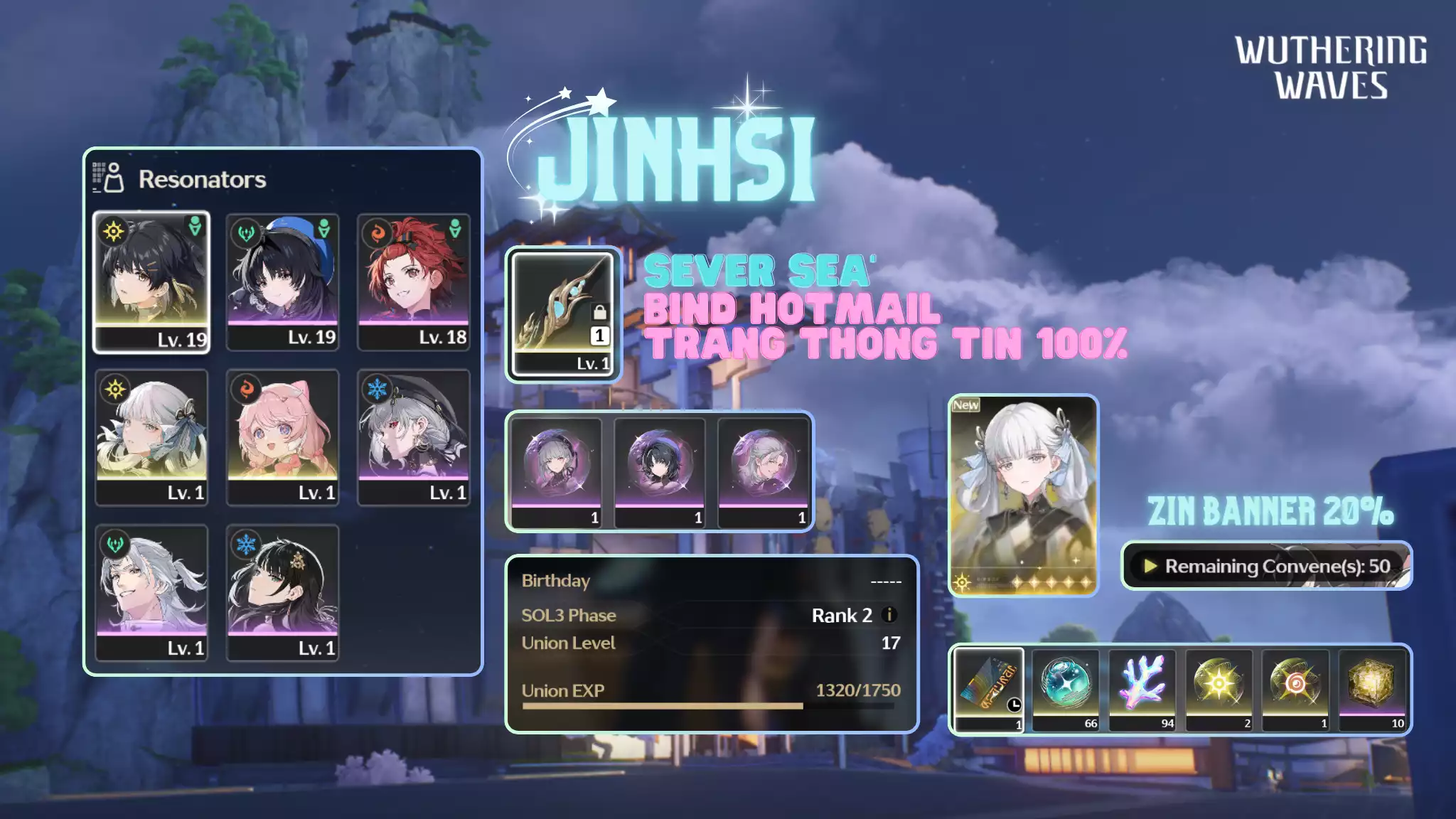 [Sea][UL17] Jinhsi Trấn