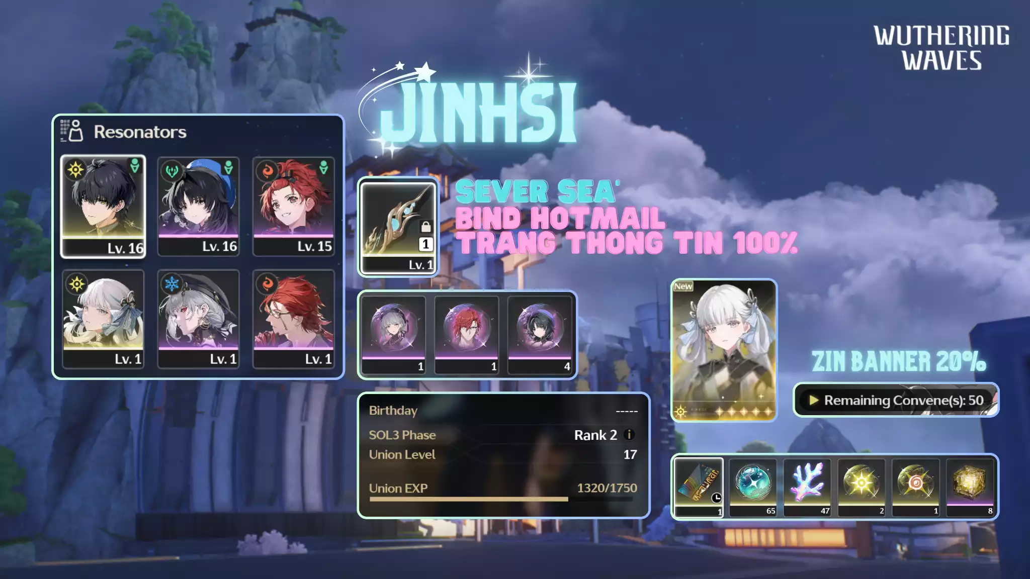[Sea][UL17] Jinhsi Trấn