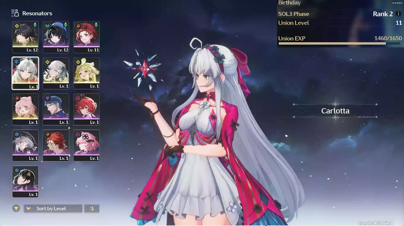 (SEA) UL11 Carlotta + Jinhsi + Encore+ Verina (Zin map Zin nhiệm vu)