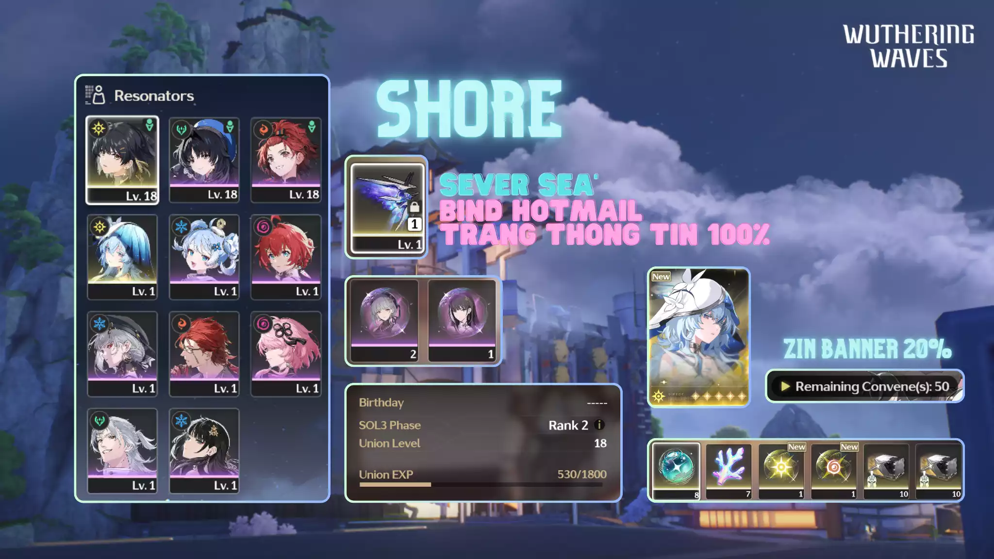 [Sea][UL18] Shorekeeper Trấn