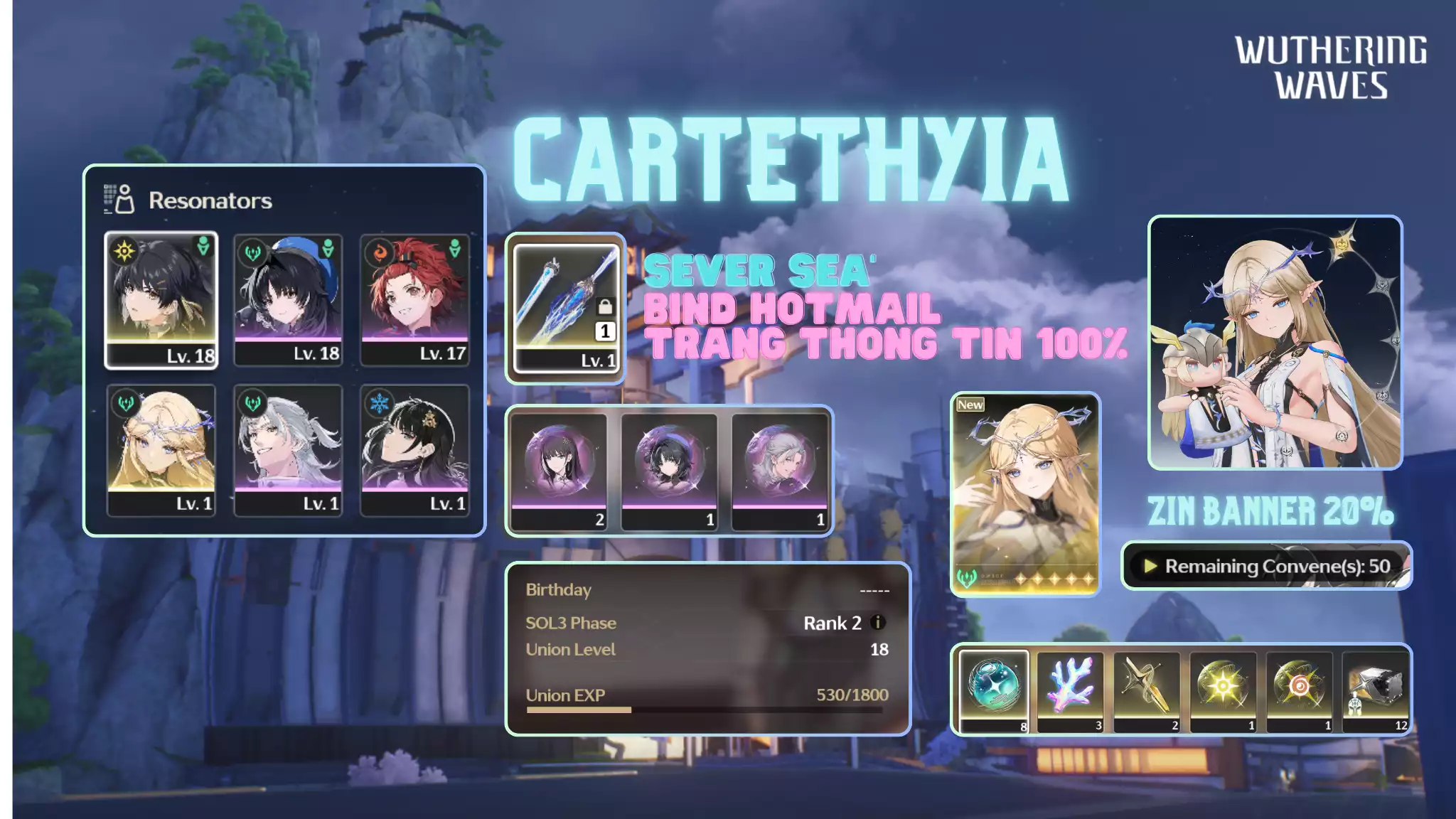 [Sea][UL18] Cartethyia C1 Trấn