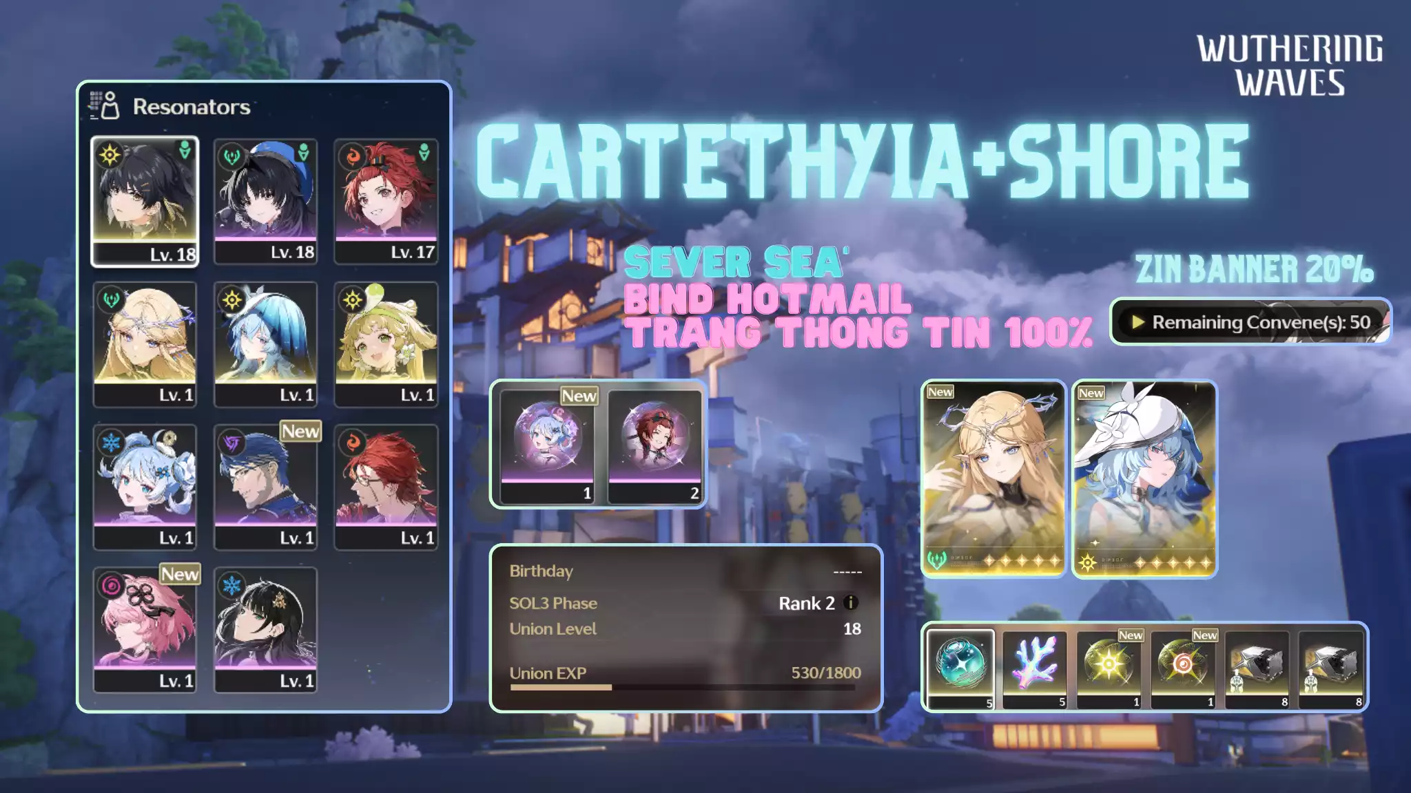 [Sea][UL18] Cartethyia + Shorekeeper
