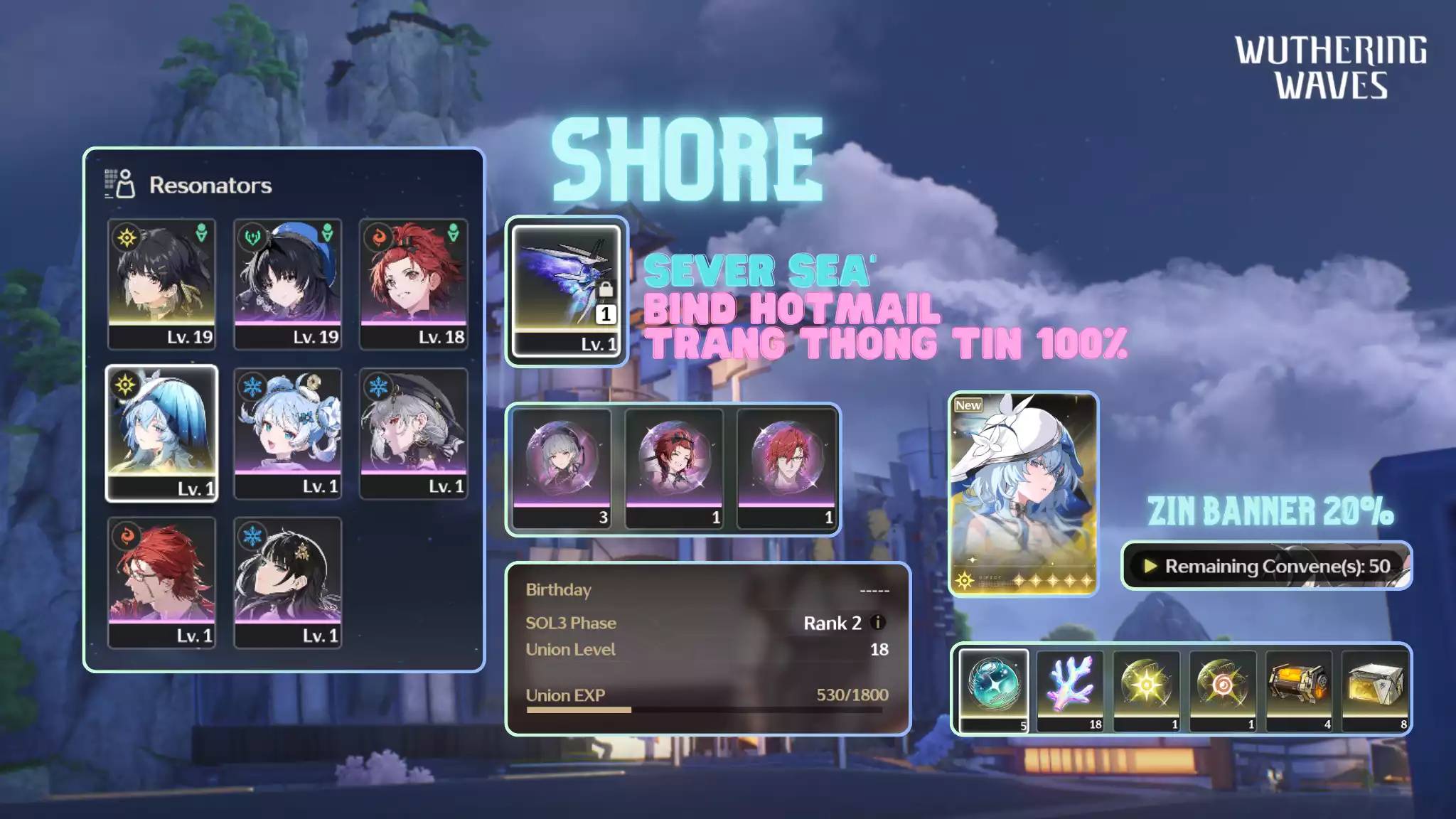 [Sea][UL18] Shorekeeper Trấn