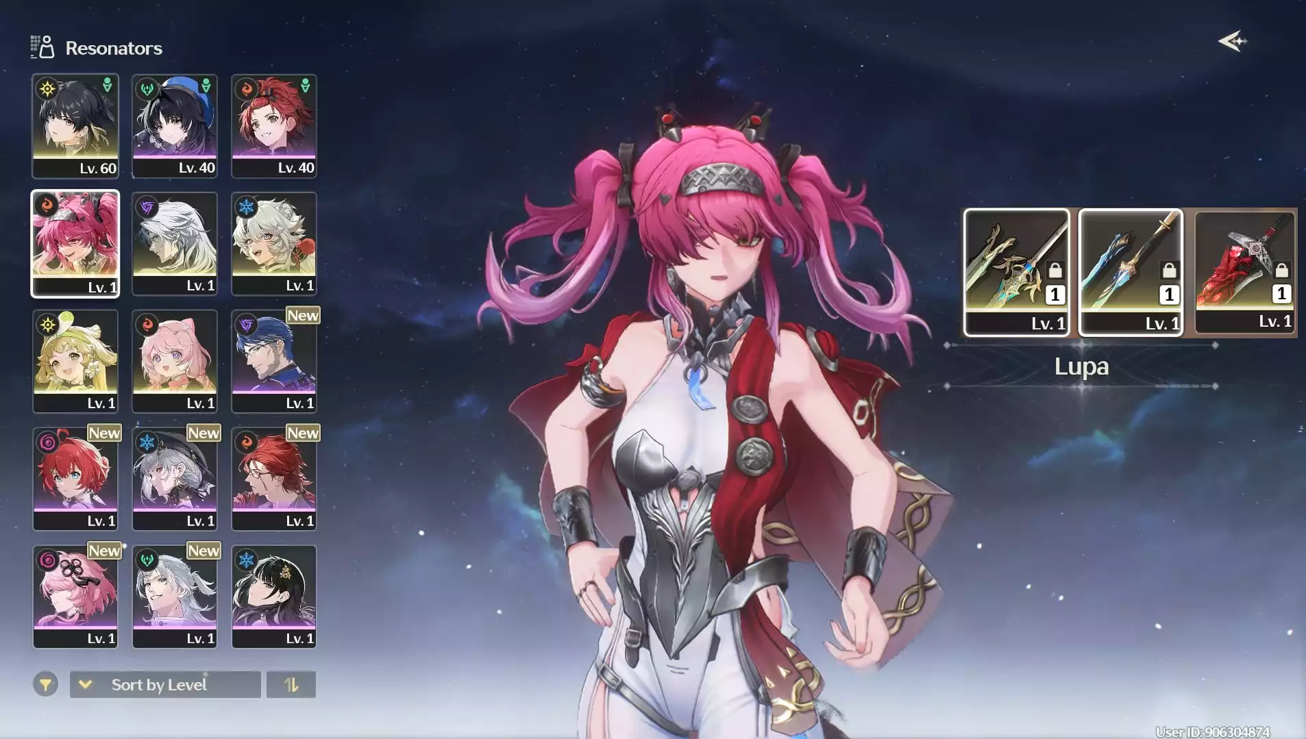 (sea) Ul40: Lupa + trấn + lingyang + encore + verina +calcharo +trấn main