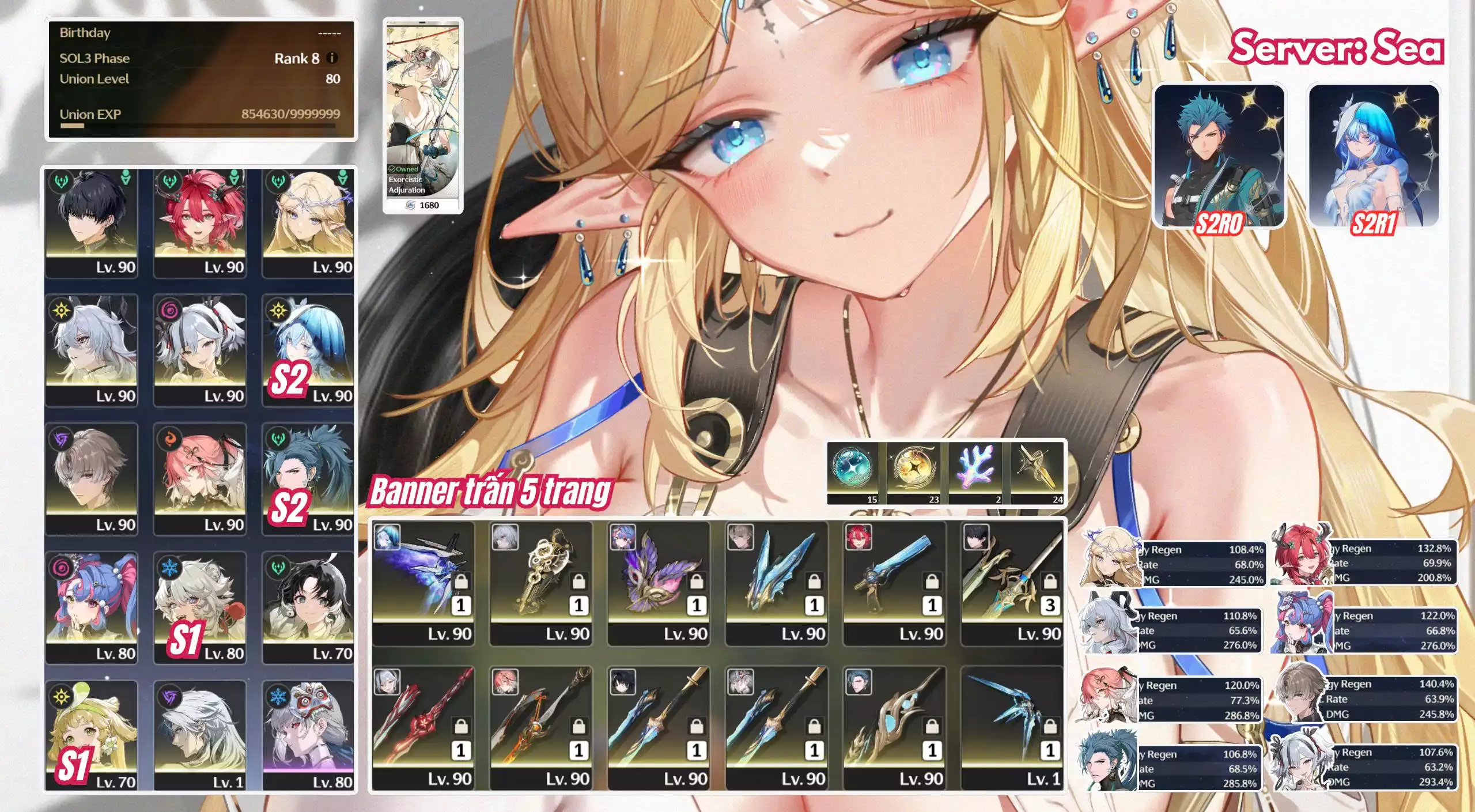9 char 2 char c2 dư 60 roll limted 6 trấn