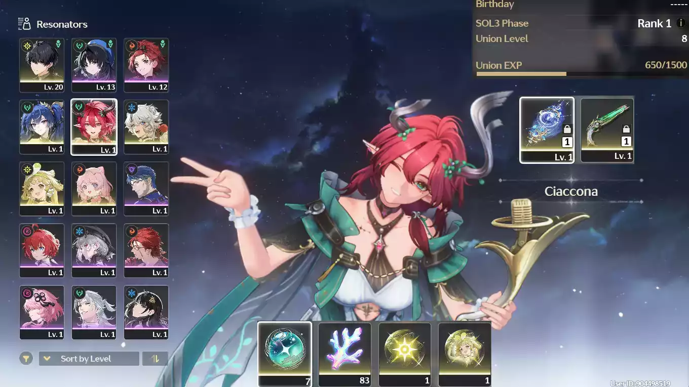 (Hàng Đặc Biệt Dành Cho Ai Muốn Dùng Iuno Làm DPS)(SEA) UL8 Iuno Trấn + Ciaccona Trấn + Verina RC1 + Encore(Zin map  Zin nhiệm vụ)