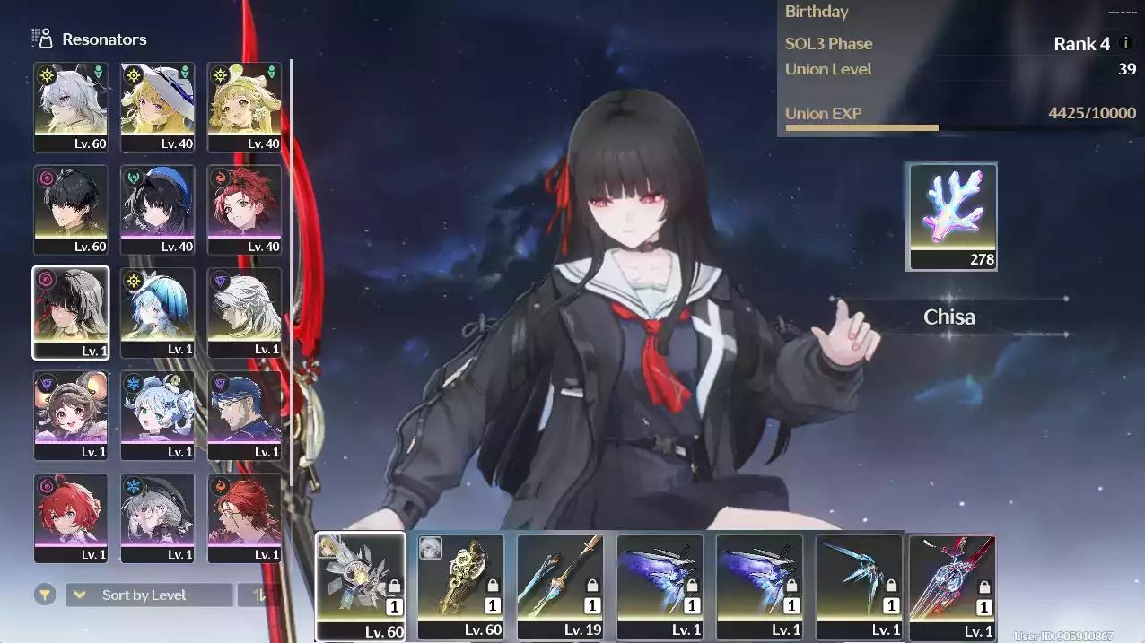 (SEA) UL45 Zani Trấn + Phoebe Trấn + Chisa Trấn+ Shorekeeper Trấn + Verina