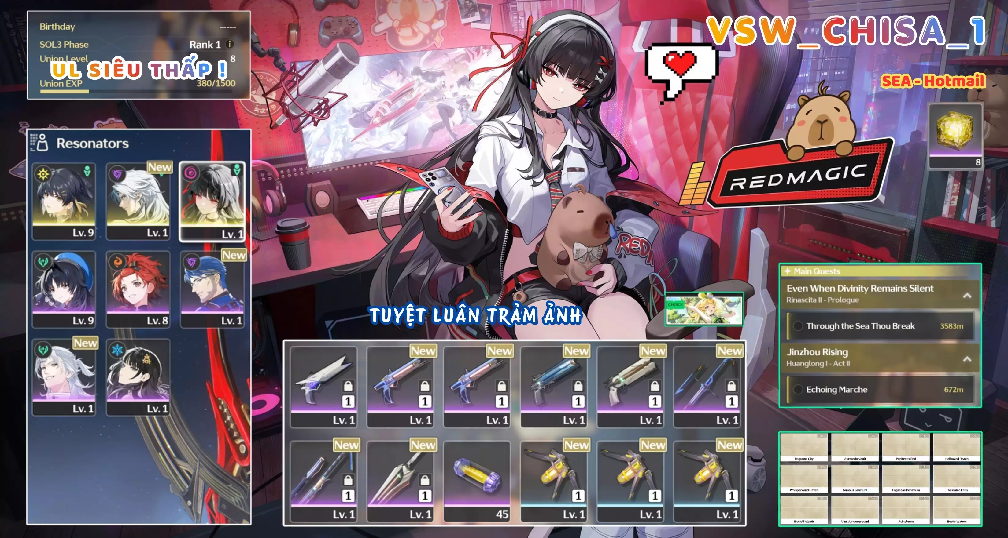 [ VSW_CHISA_1 SIÊU PHẨM TUYỆT LUÂN TRẢM ẢNH / UL 8 SIÊU THẤP! ] CHISA + CALCHARO. 8 NHỰA. ZIN NHIỀU QUEST / EVENT!!