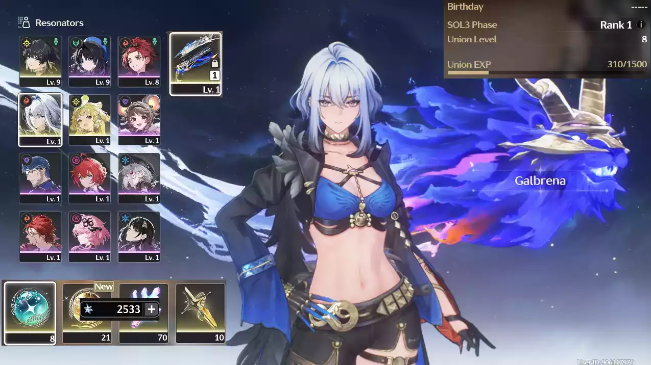 (SEA) UL8 Galbrena Trấn + Verina + 55 vé