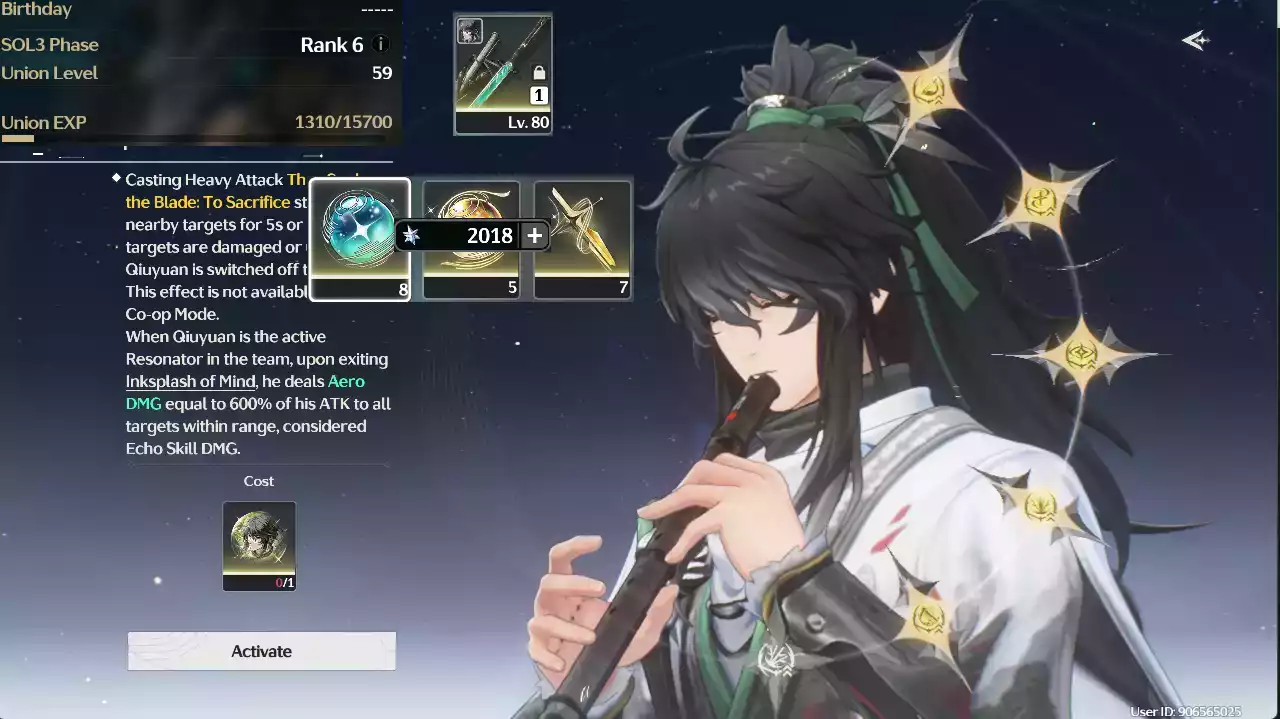 (SEA) UL59 Qiuyuan RC5 Trấn + Verina + Encore