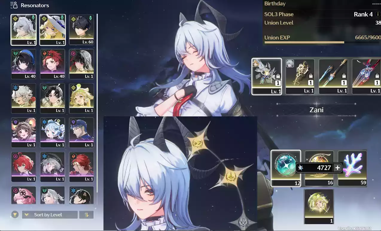 (SEA) UL45 Zani RC2 Trấn + Phoebe Trấn + Chisa Trấn + Verina + Encore + 50 vé limit