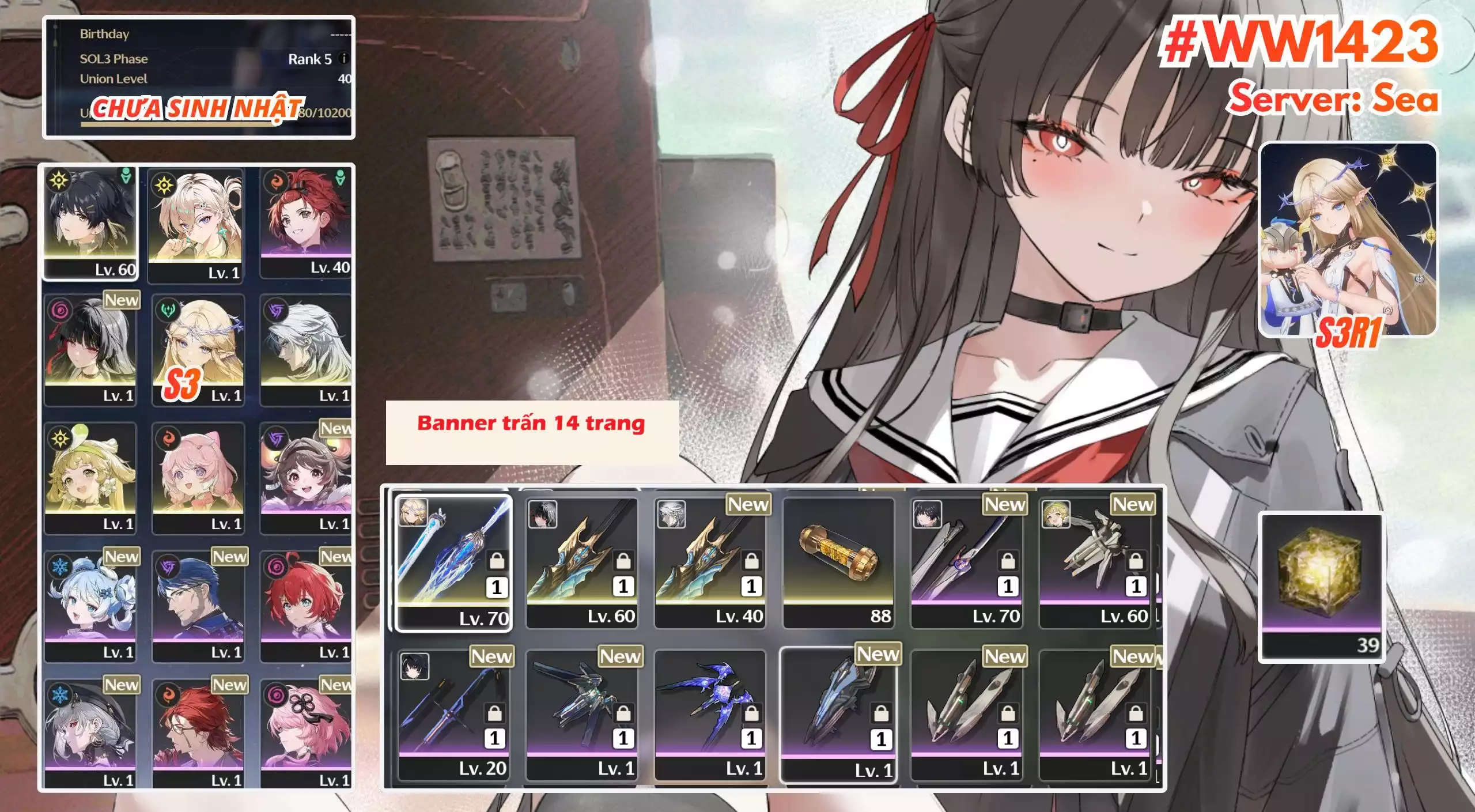 [ ACC VIP ] WW1423 CARTETHYIA R3A1 + Chisa + Lynea