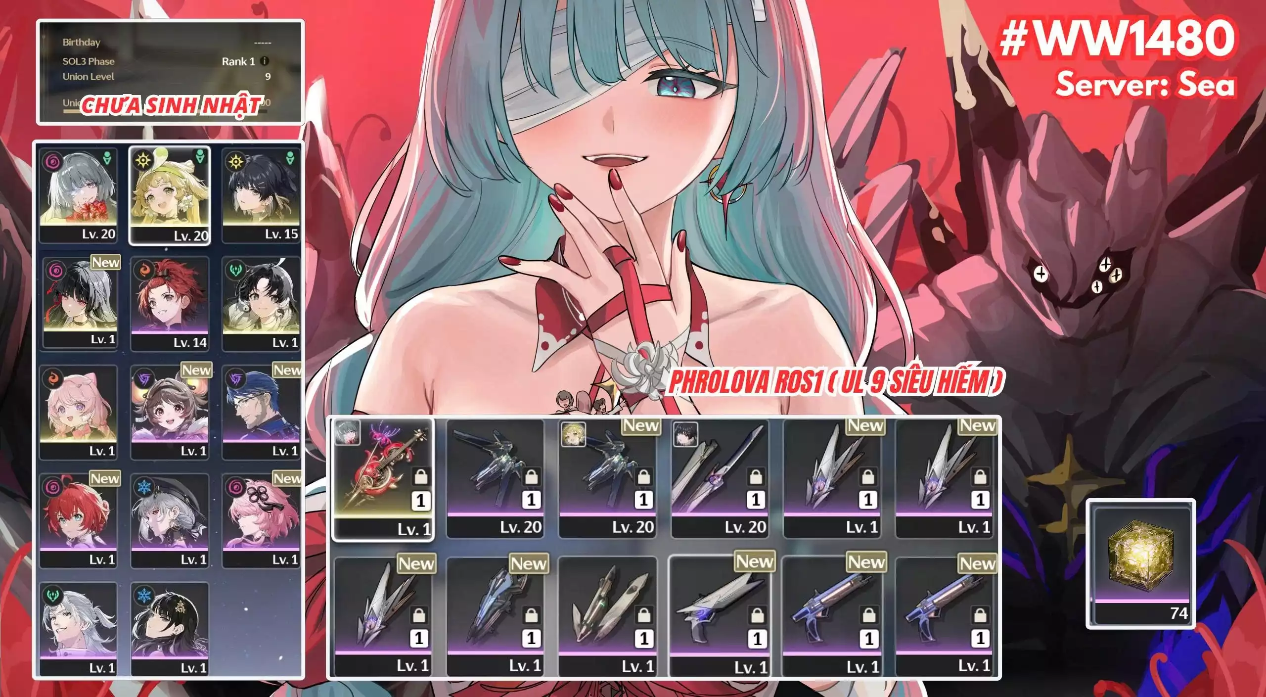 [ ACC VIP ] WW1480  Phrolova R0A1 + Chisa ( UL 9 SIÊU HIẾM )