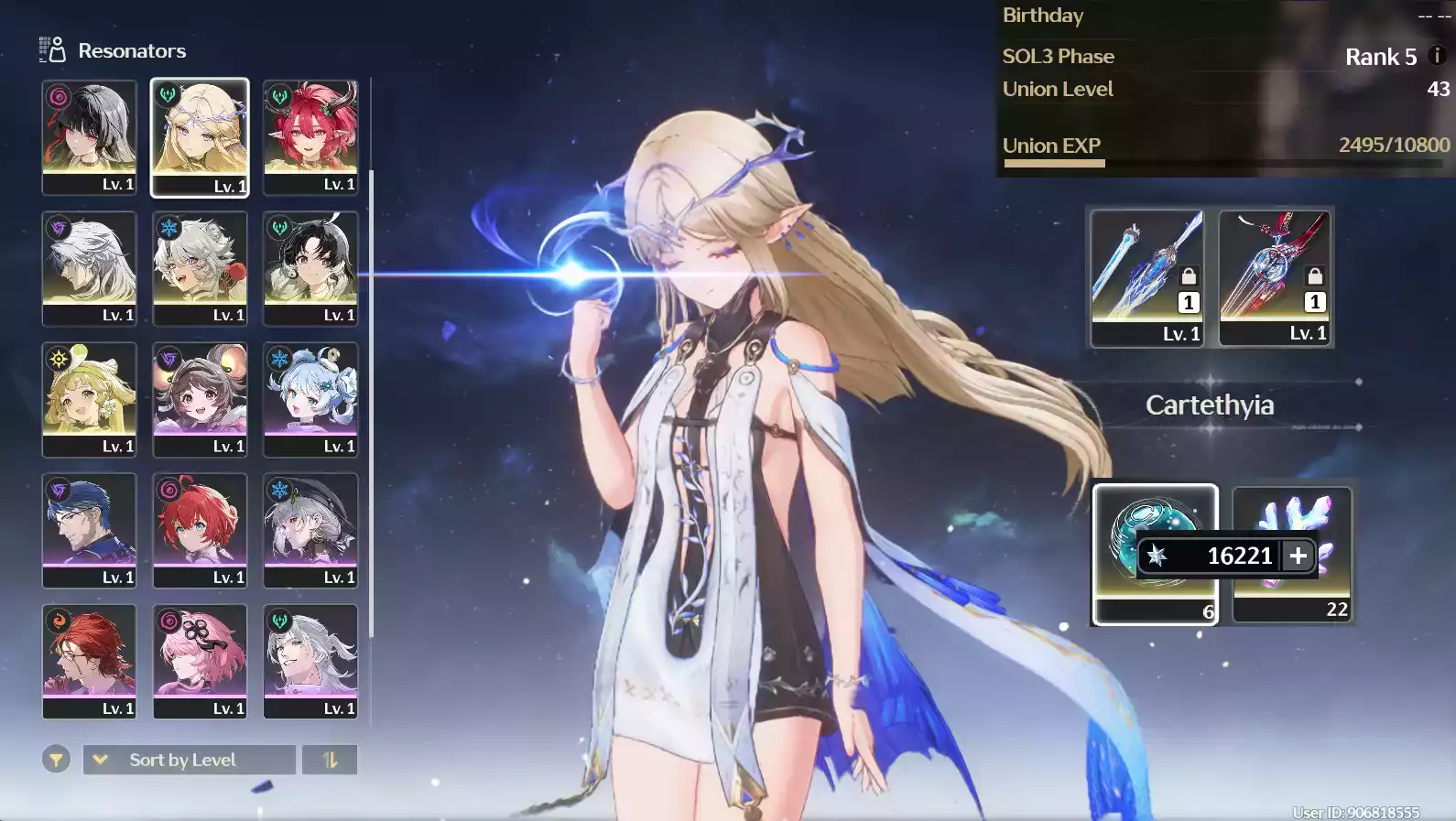 (SEA) UL45 Cartethyia Trấn + Ciaccona + Chisa Trấn + 100 vé limit + Verina