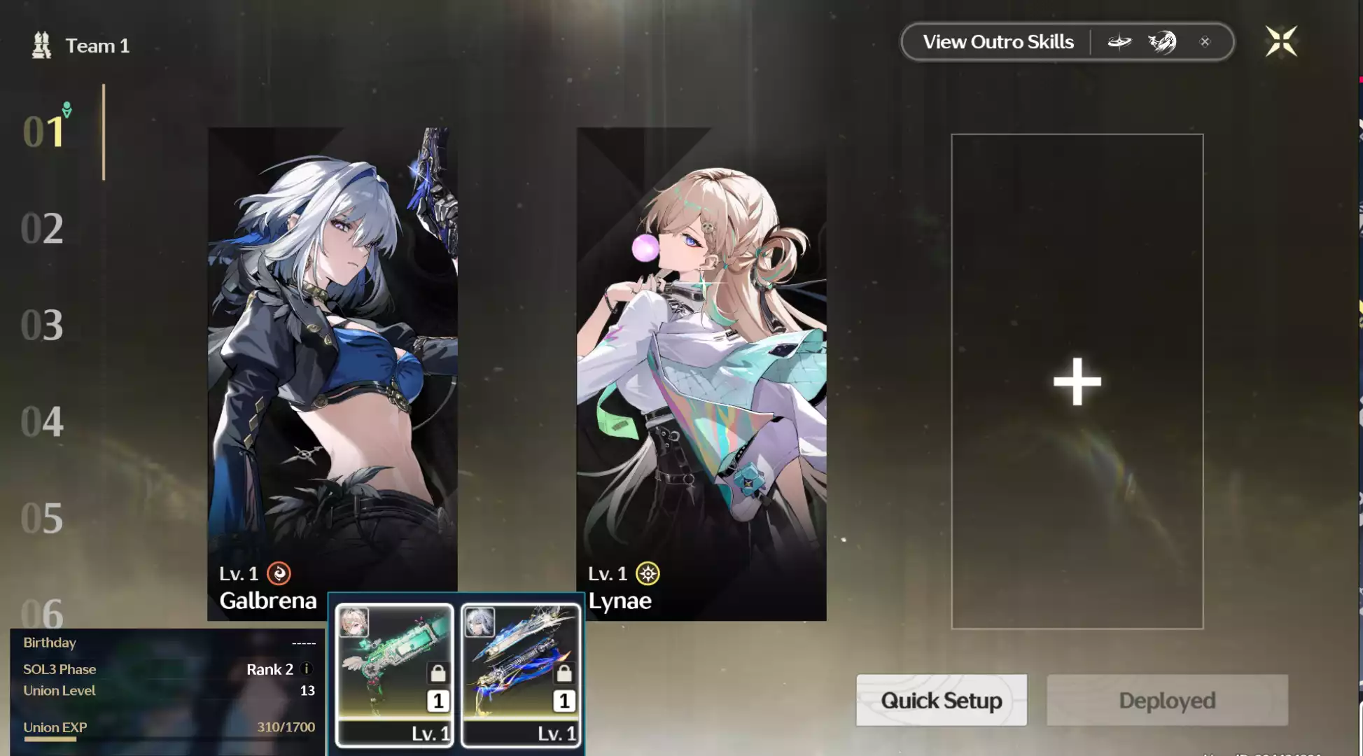 (SEA)UL13 Acc khởi đầu với 2 tay súng Galbrena C1r1 + Lynae C0r1 Wibu :3